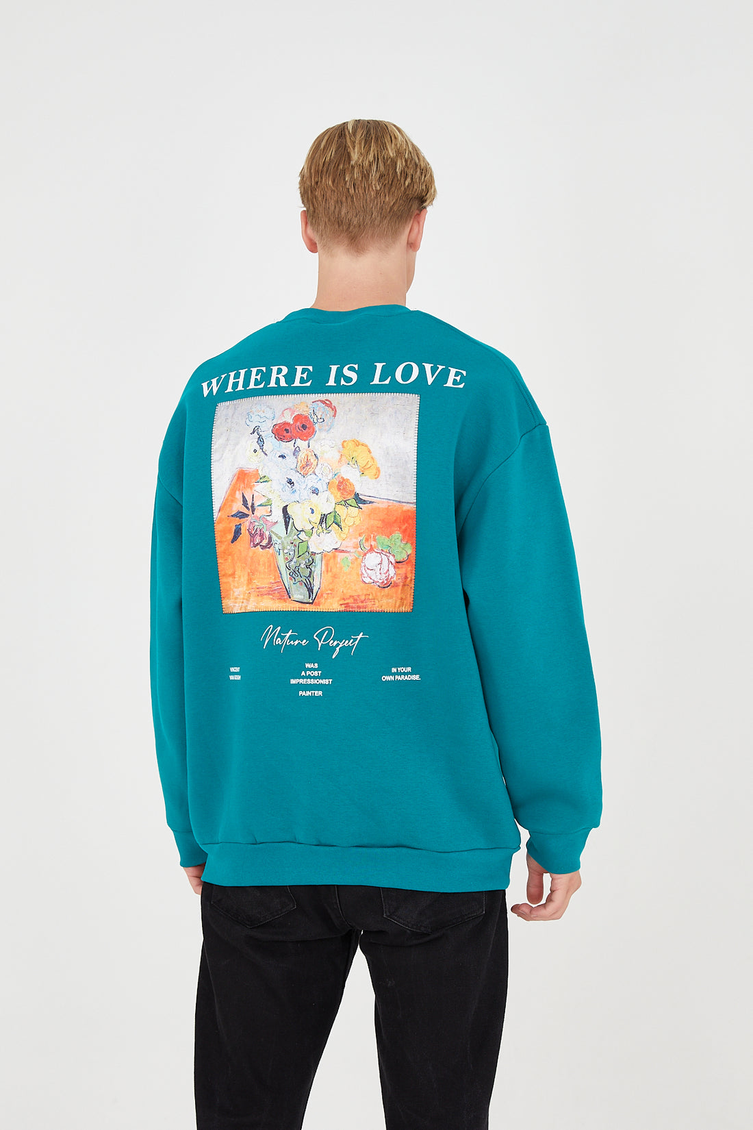 SWEATER - WHERE IS LOVE - GREEN