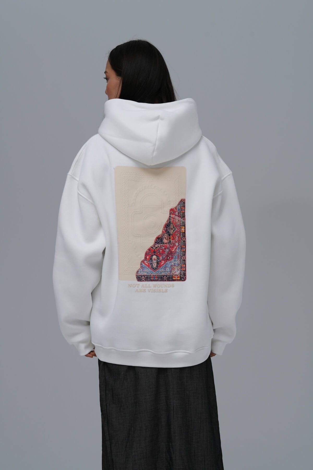 VISIBLE WOUNDS HOODIE - WHITE