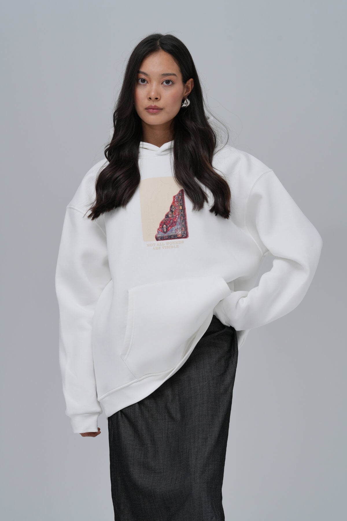 VISIBLE WOUNDS HOODIE - WHITE