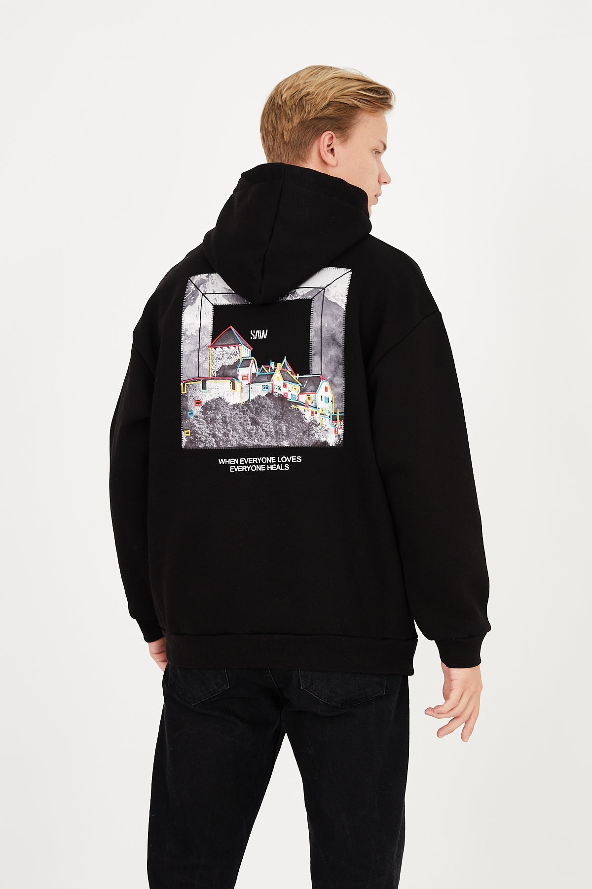 HOODIE - LOVE HEALS - BLACK