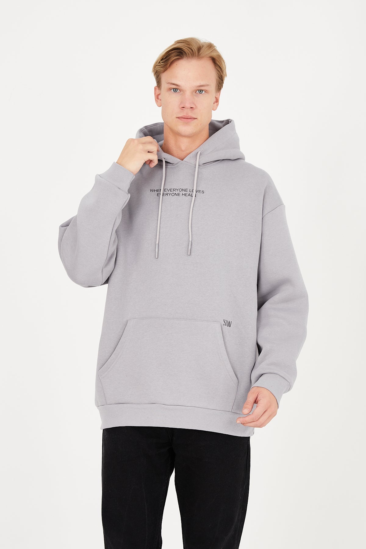 HOODIE - LOVE HEALS - GREY