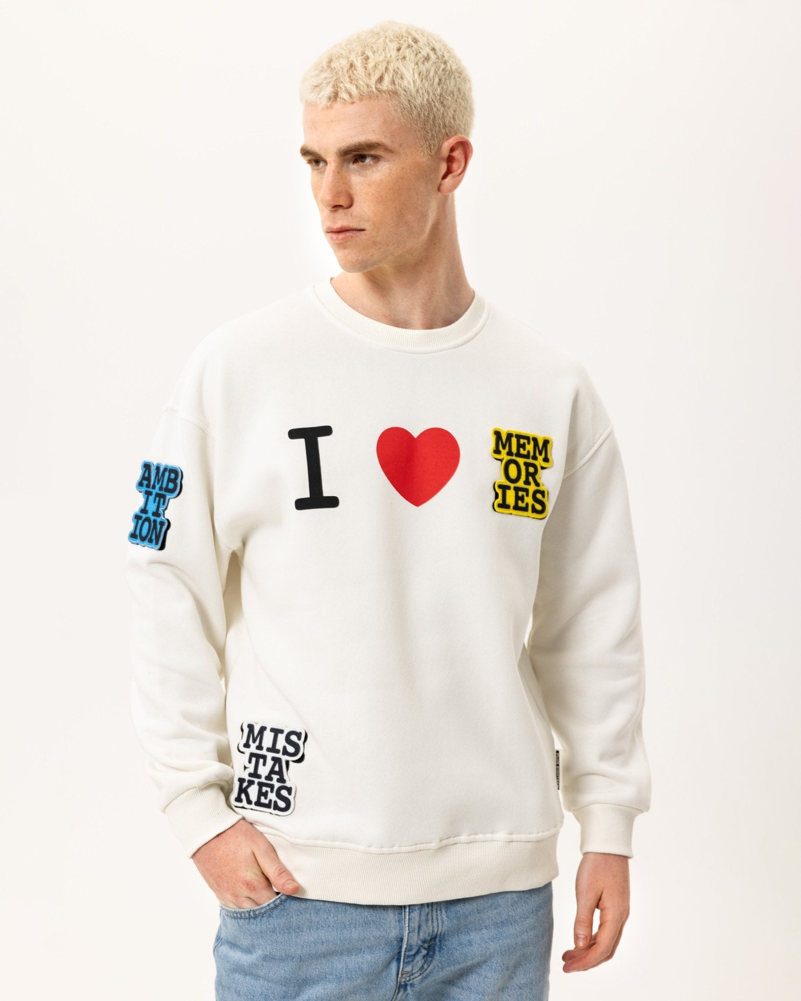 SWEATER - I LOVE - WHITE