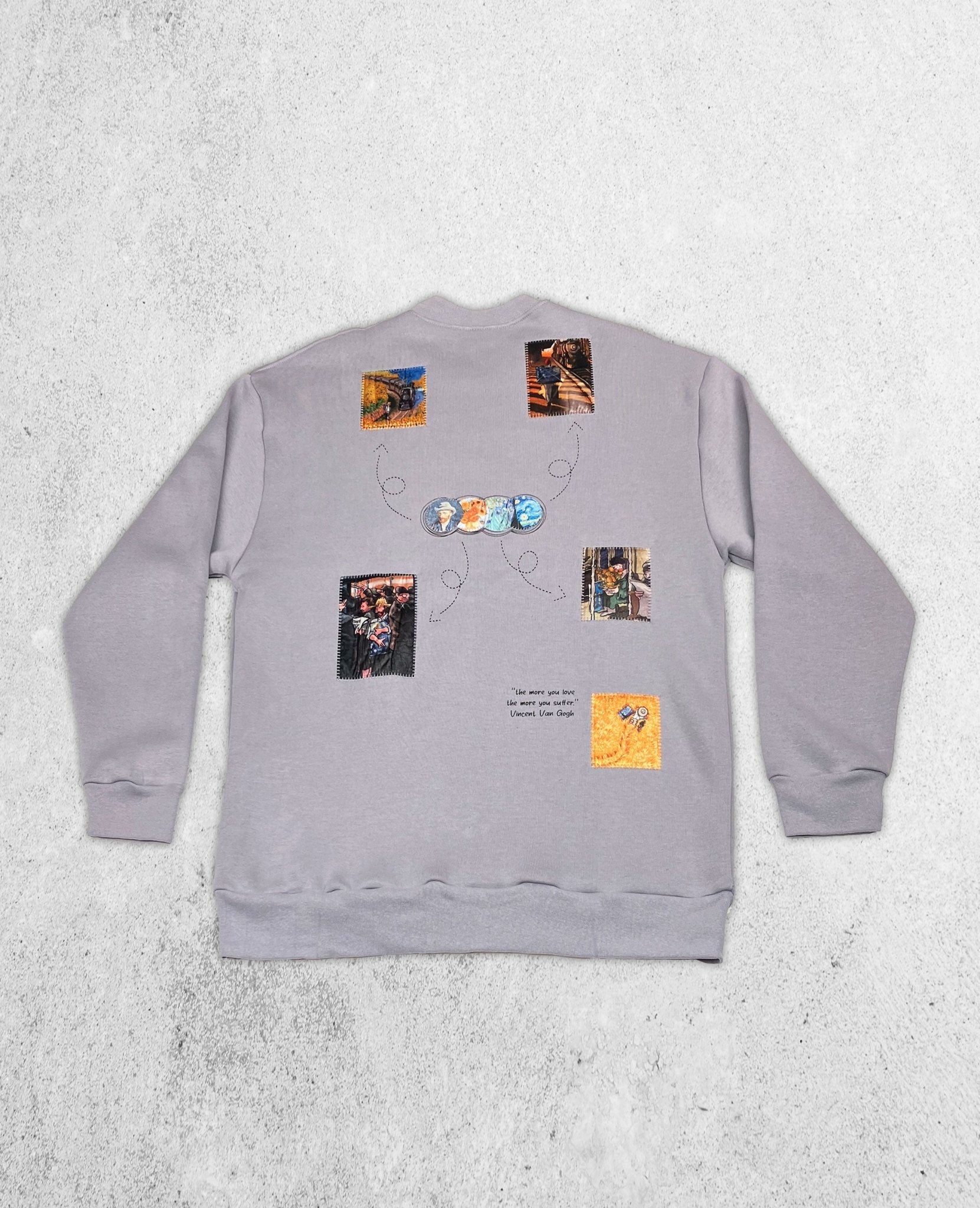 SWEATER - PIECES OF VANGOGH - GREY