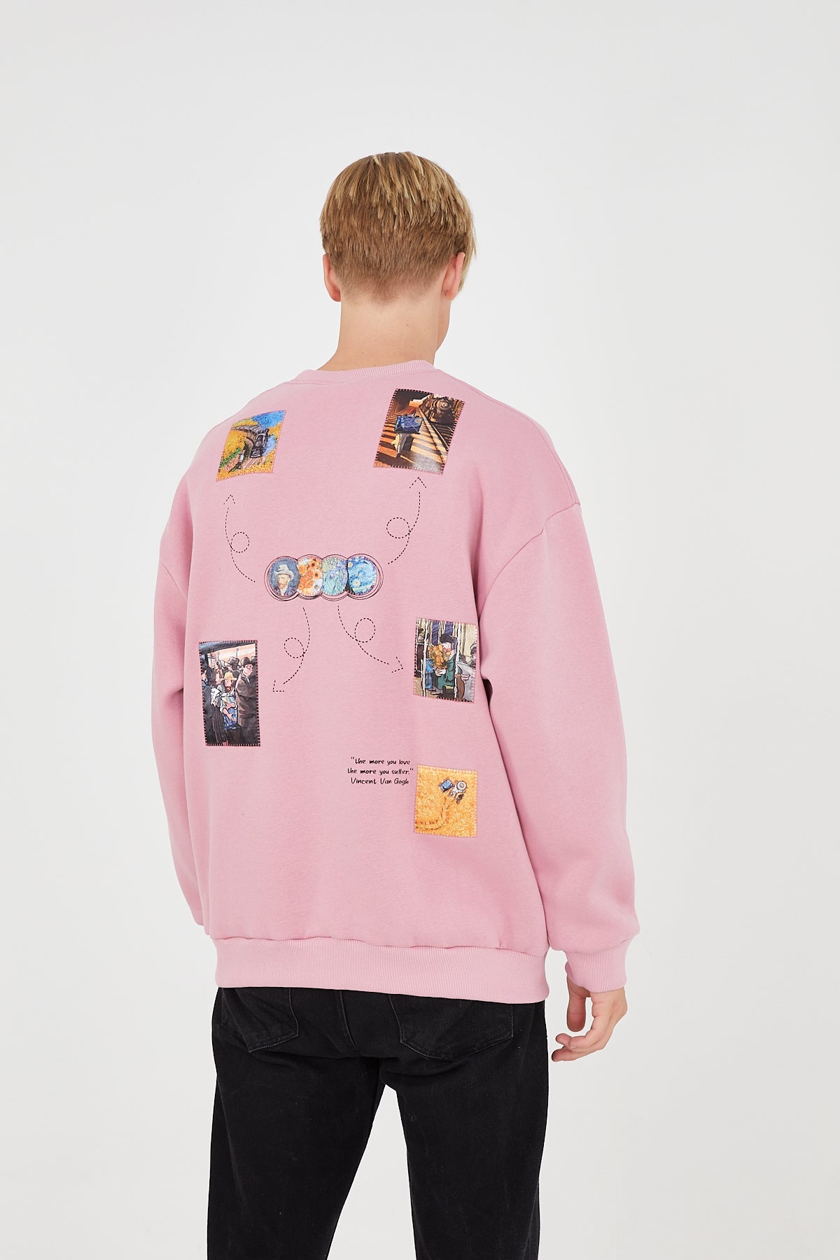 SWEATER - PIECES OF VANGOGH - PINK