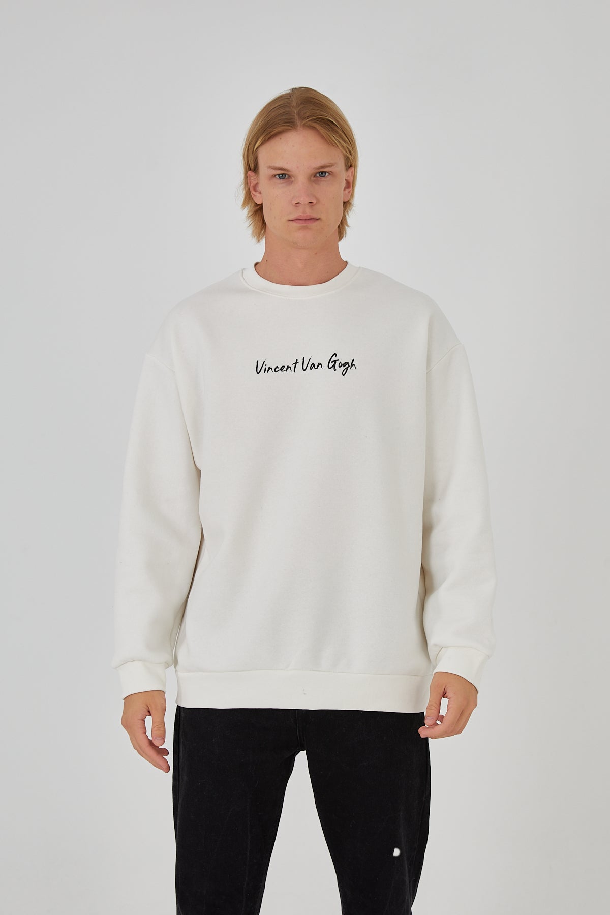 SWEATER - PIECES OF VANGOGH - WHITE