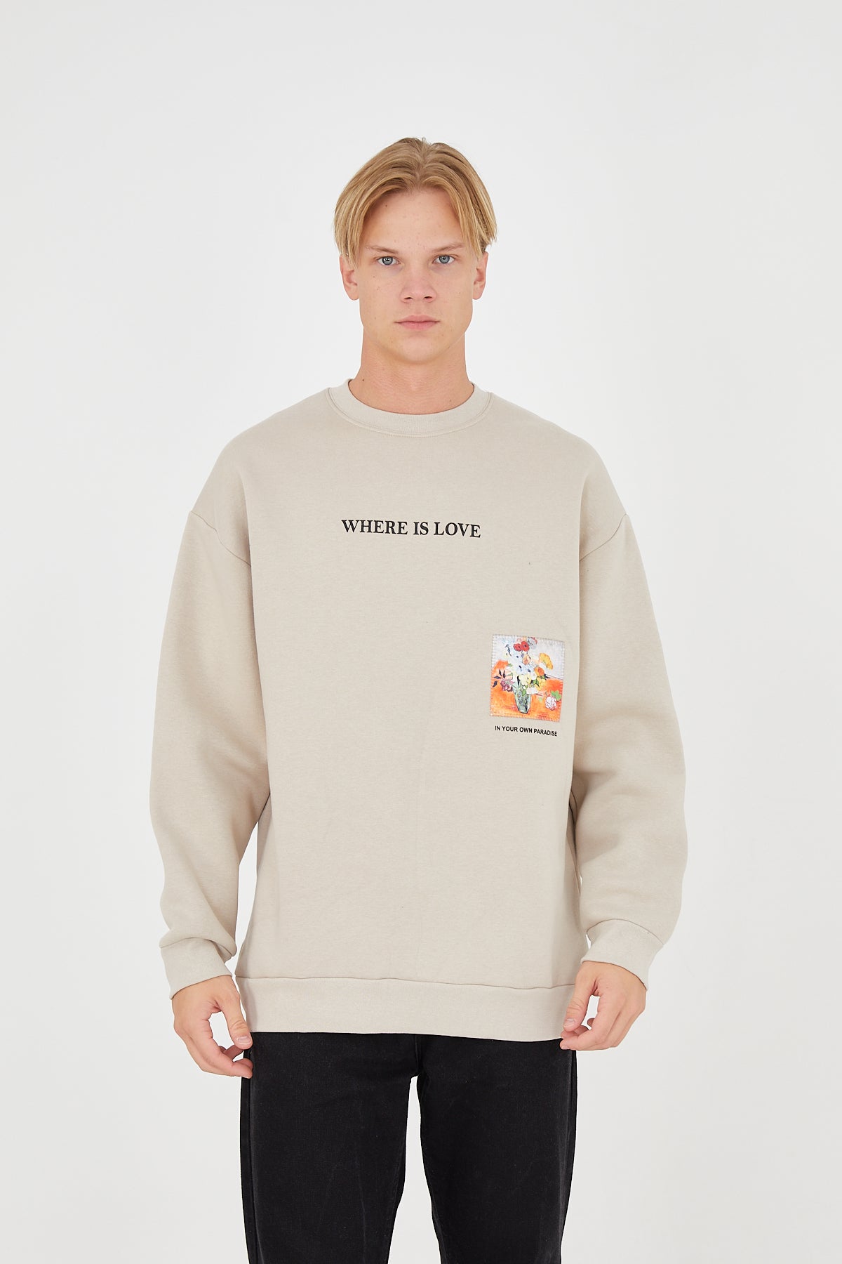 SWEATER - WHERE IS LOVE - BEIGE