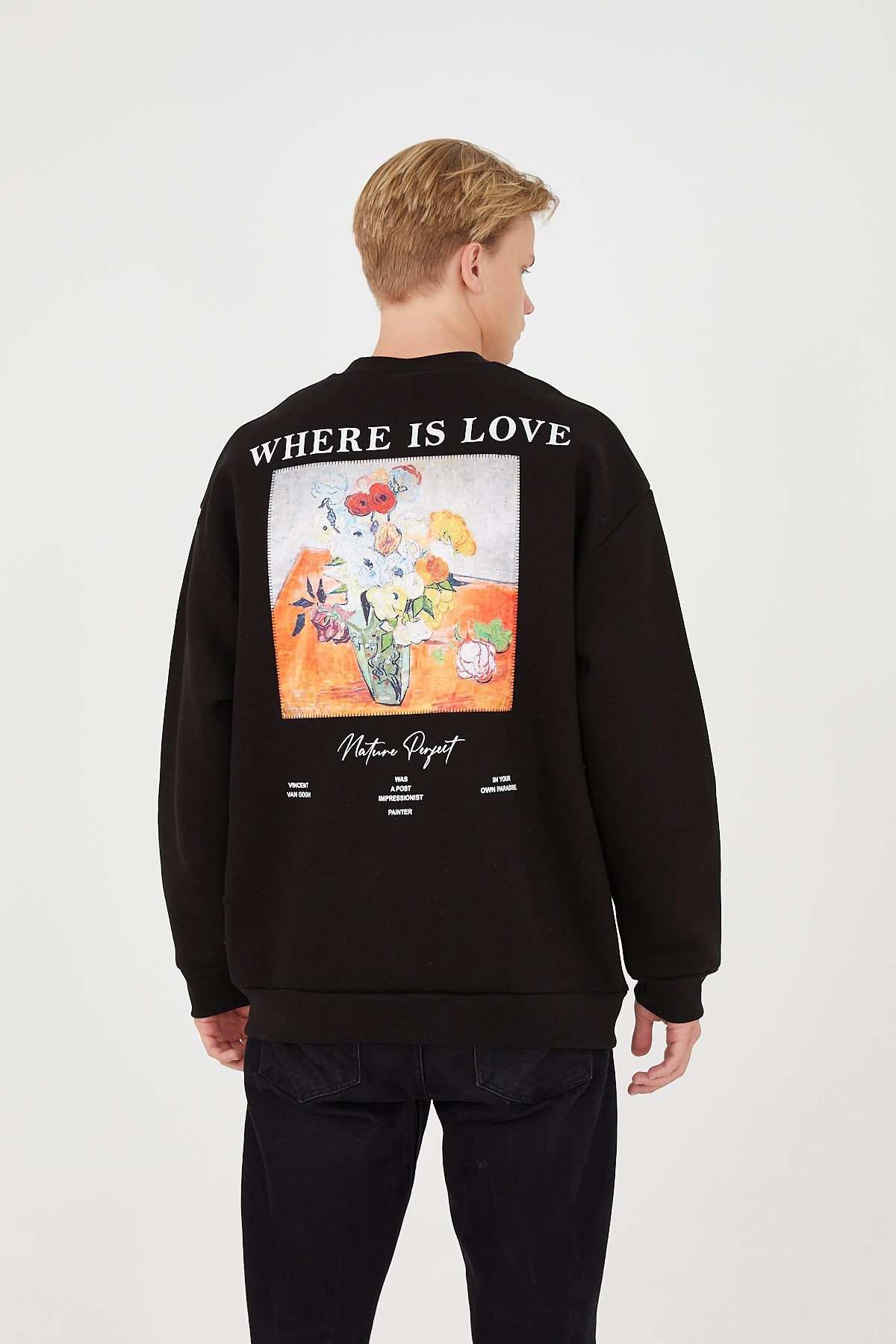 SWEATER - WHERE IS LOVE - BLACK