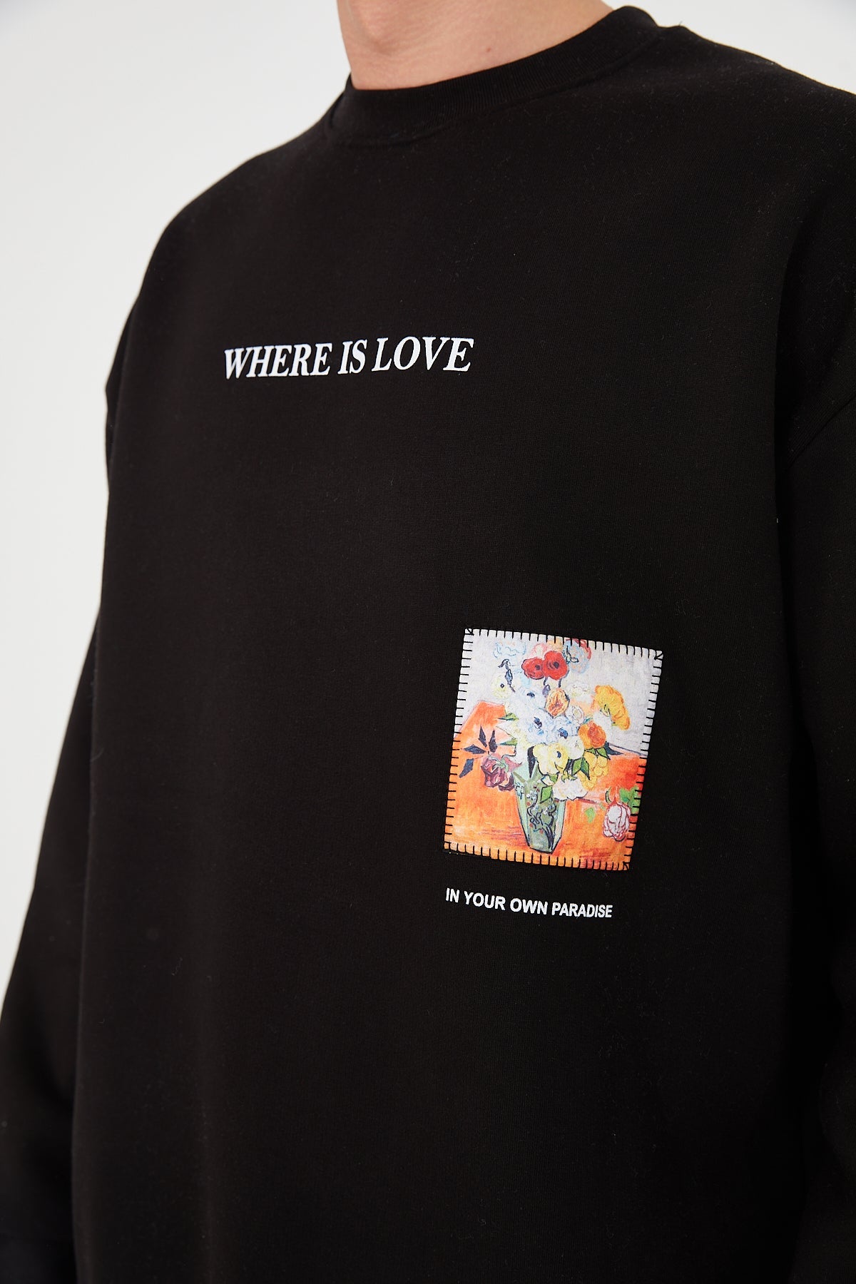 SWEATER - WHERE IS LOVE - BLACK