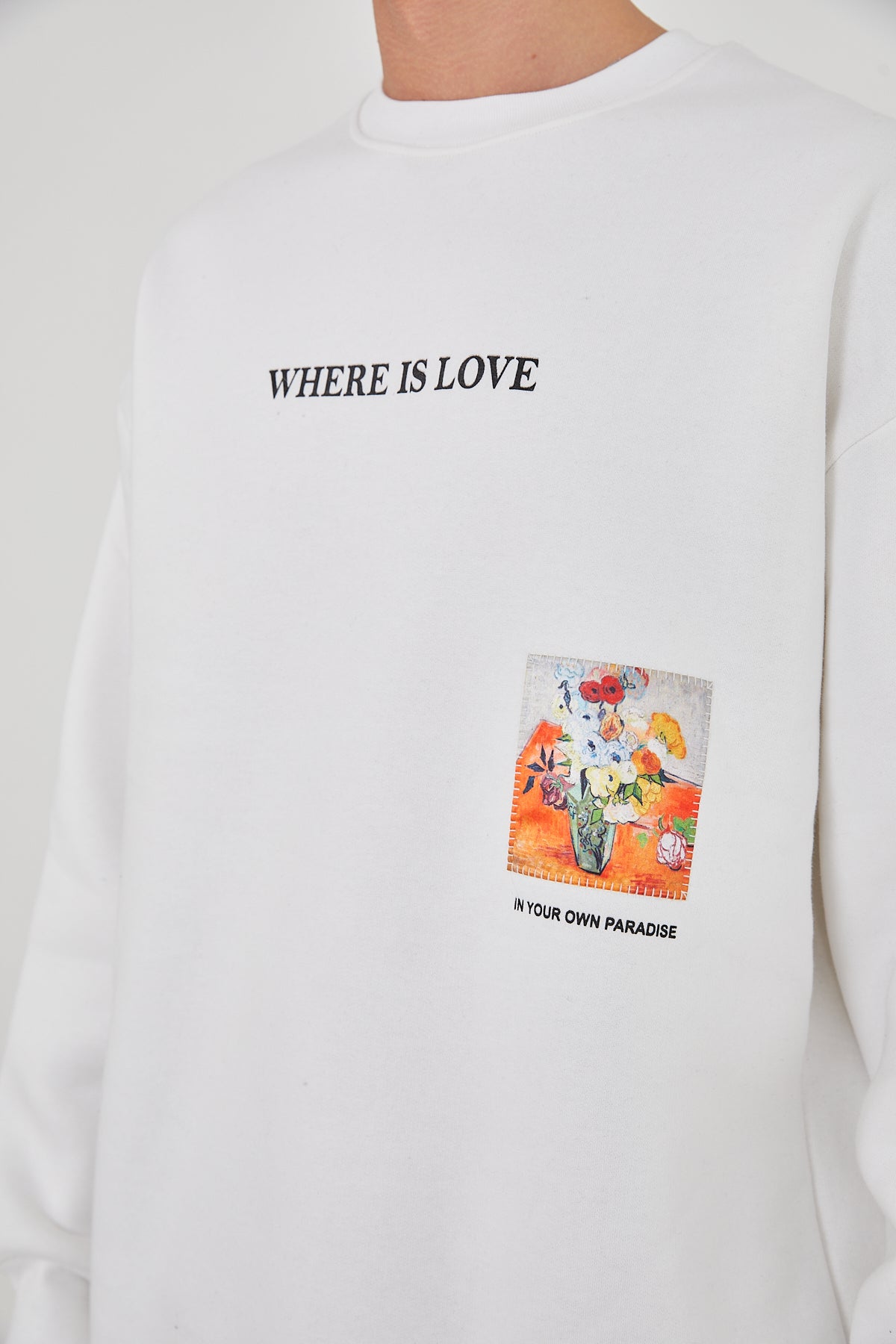 SWEATER - WHERE IS LOVE - WHITE