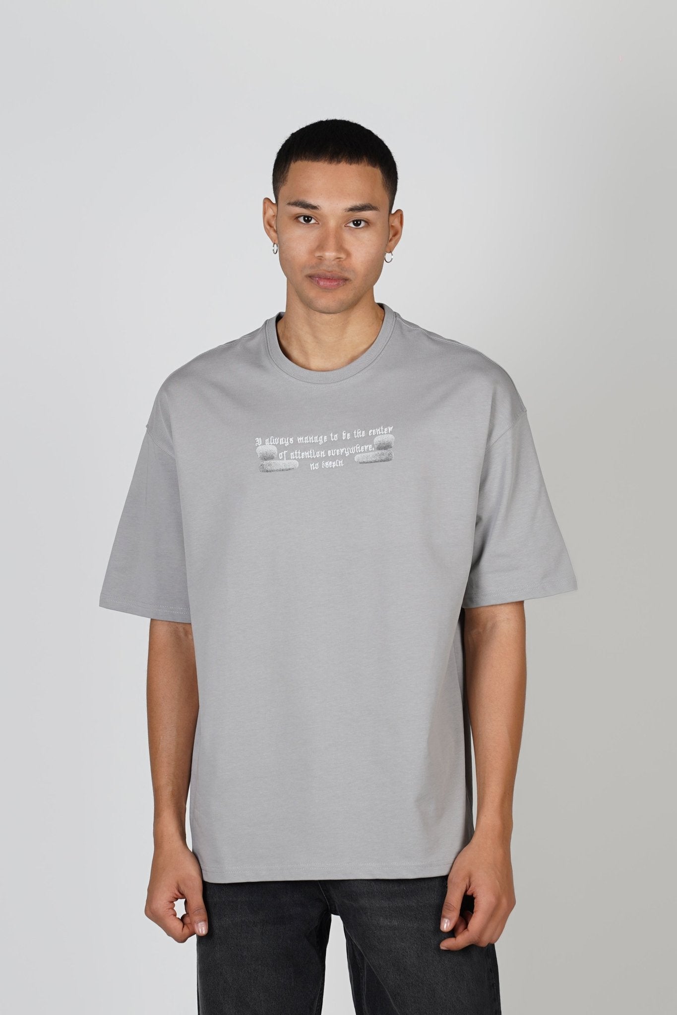 T - SHIRT - ATTENTION - GREY