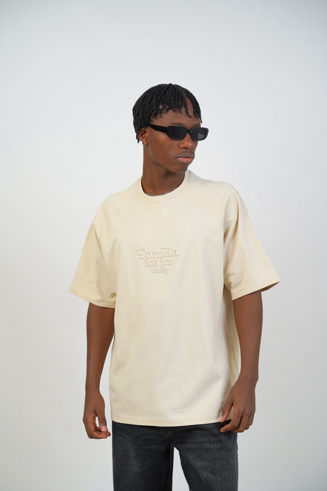 T - SHIRT - ICE ICE BABY - BEIGE