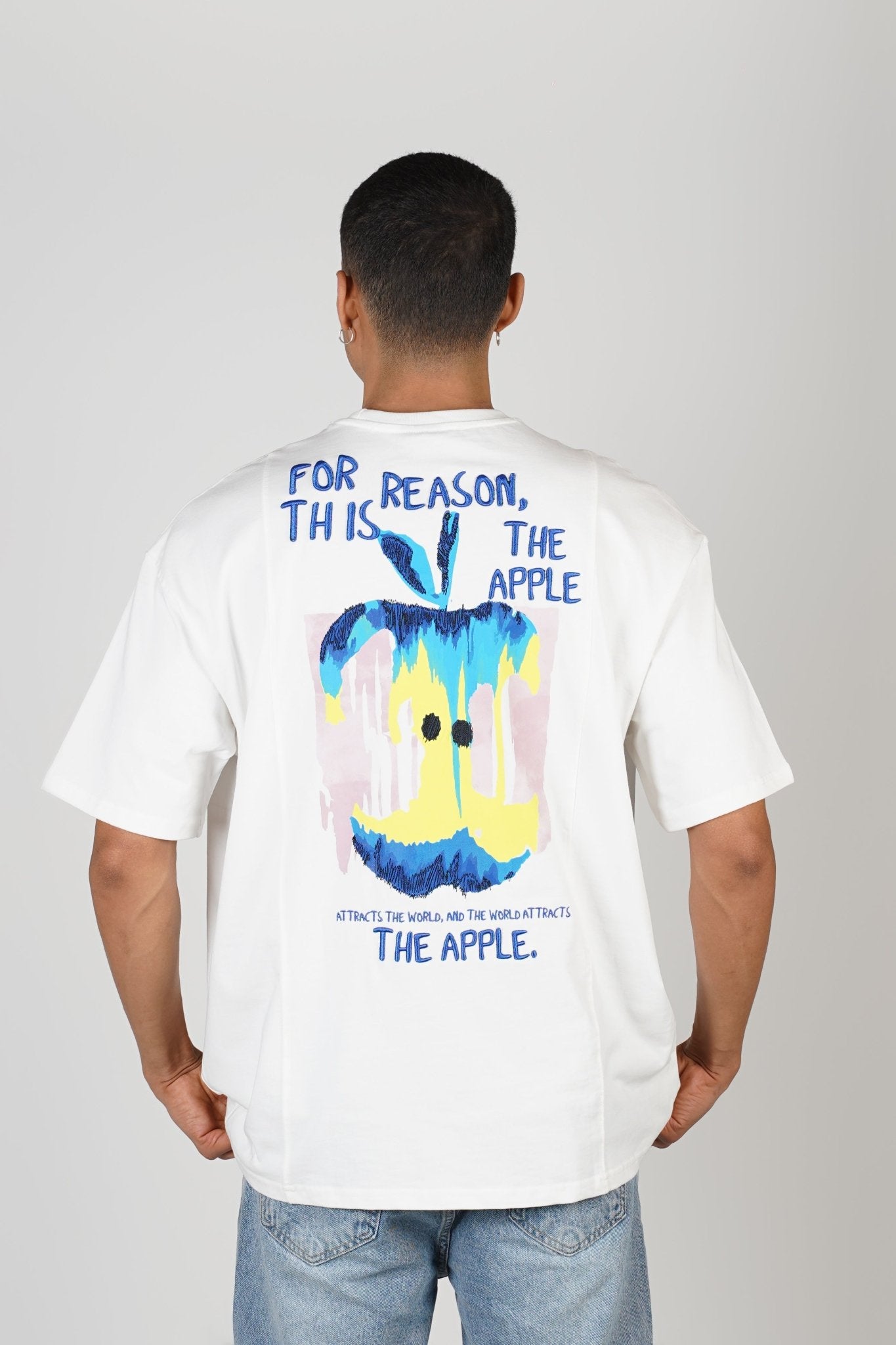 T - SHIRT - NEWTON & APPLE - WHITE