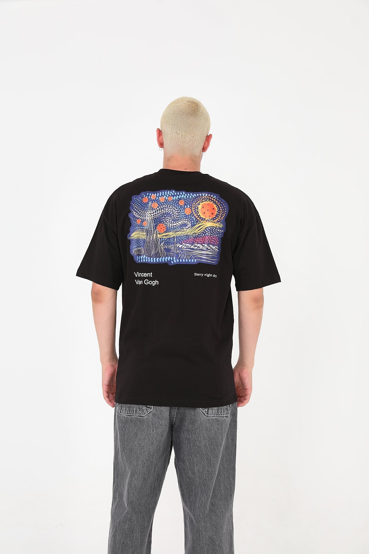T - SHIRT - STARRY NIGHT SKY - BLACK