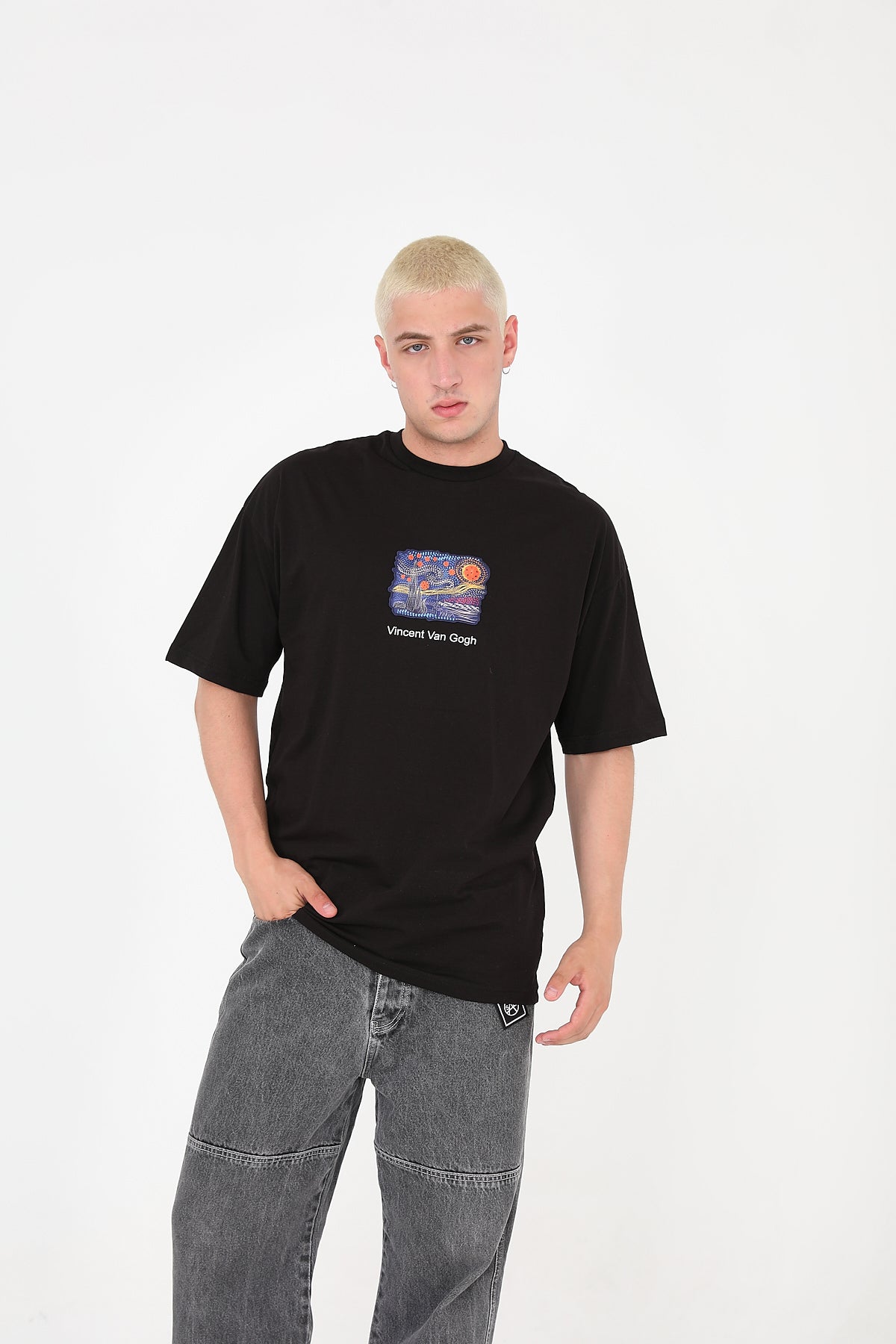 T - SHIRT - STARRY NIGHT SKY - BLACK