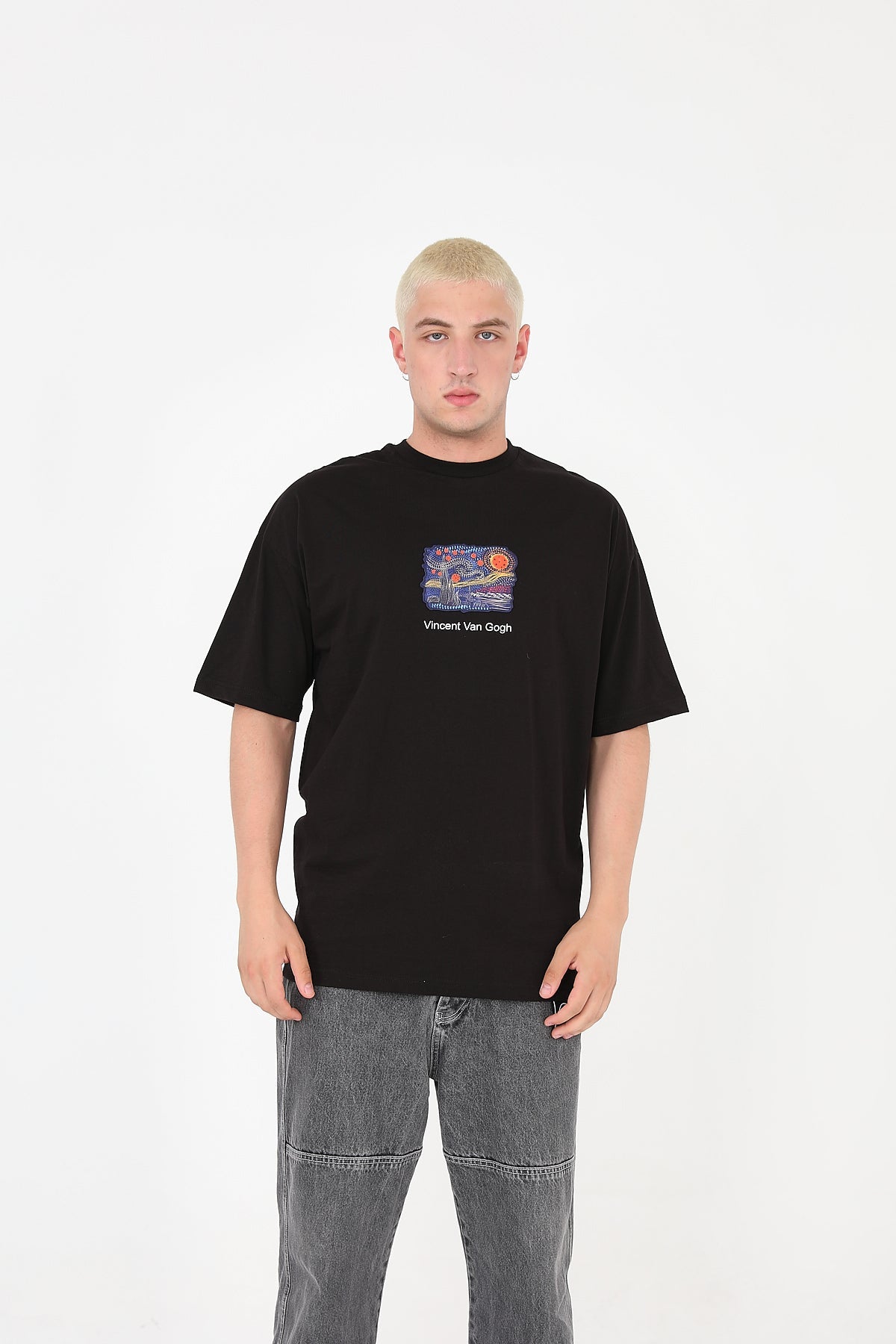 T - SHIRT - STARRY NIGHT SKY - BLACK