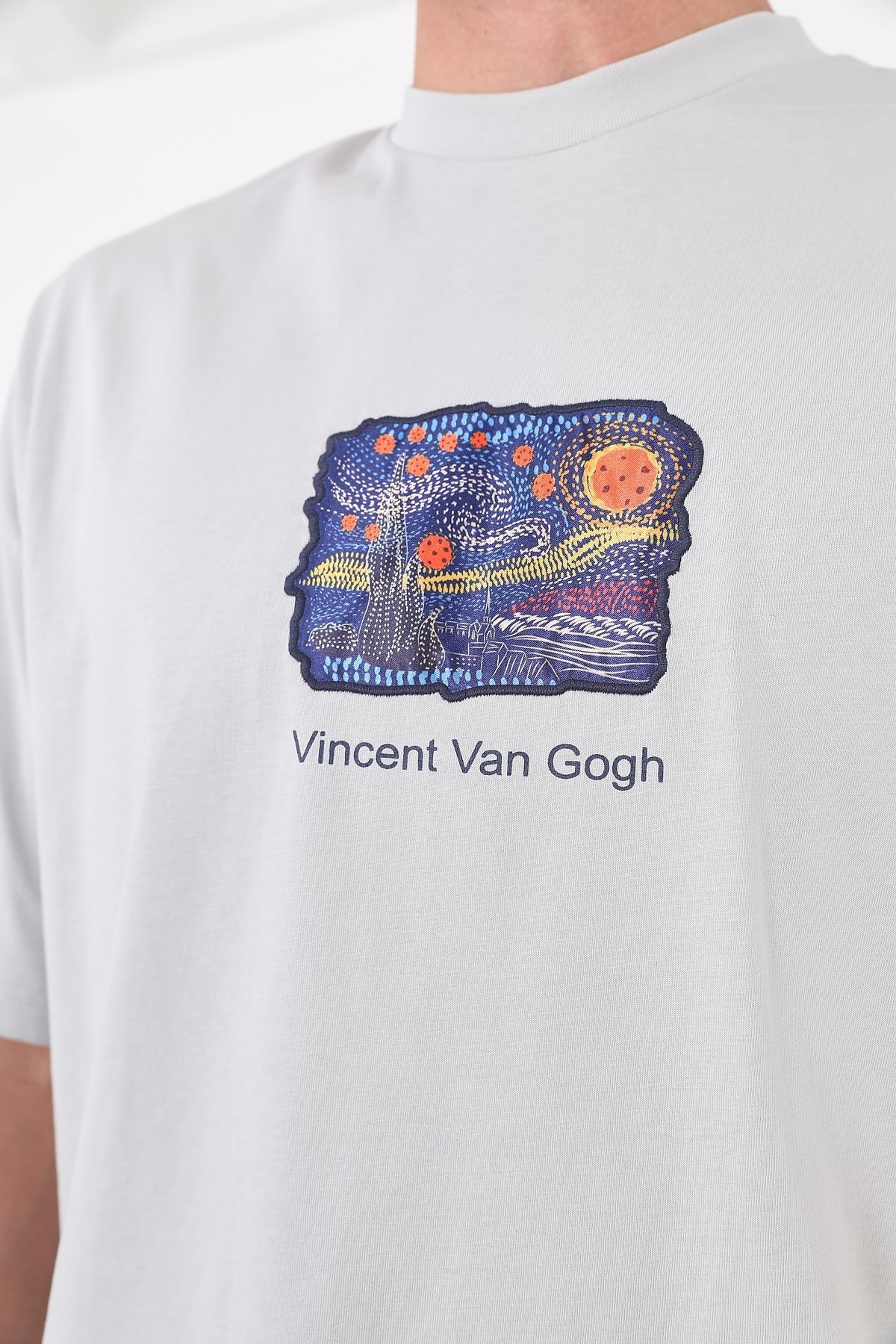 T - SHIRT - STARRY NIGHT SKY - GREY