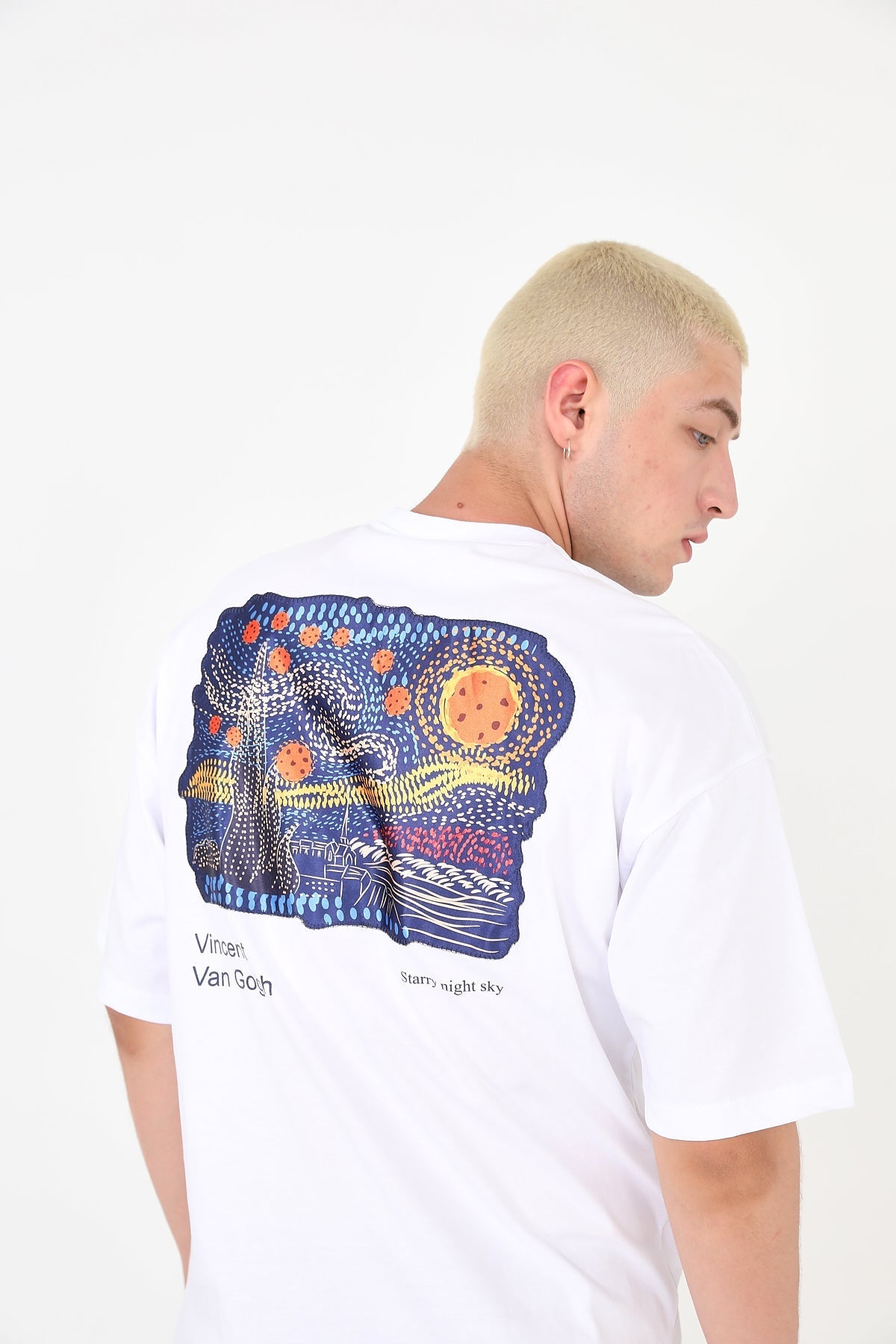 T - SHIRT - STARRY NIGHT SKY - WHITE