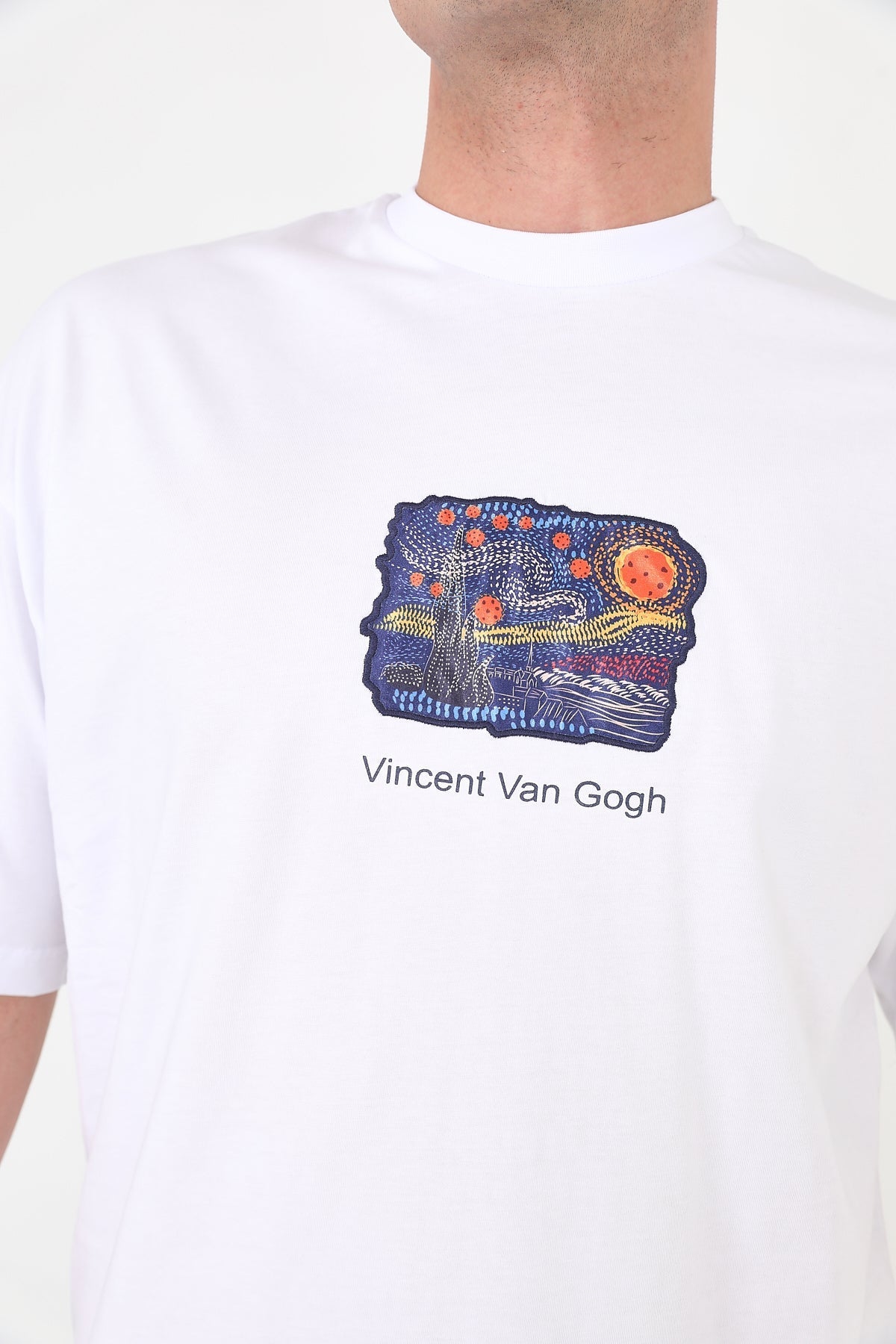 T - SHIRT - STARRY NIGHT SKY - WHITE