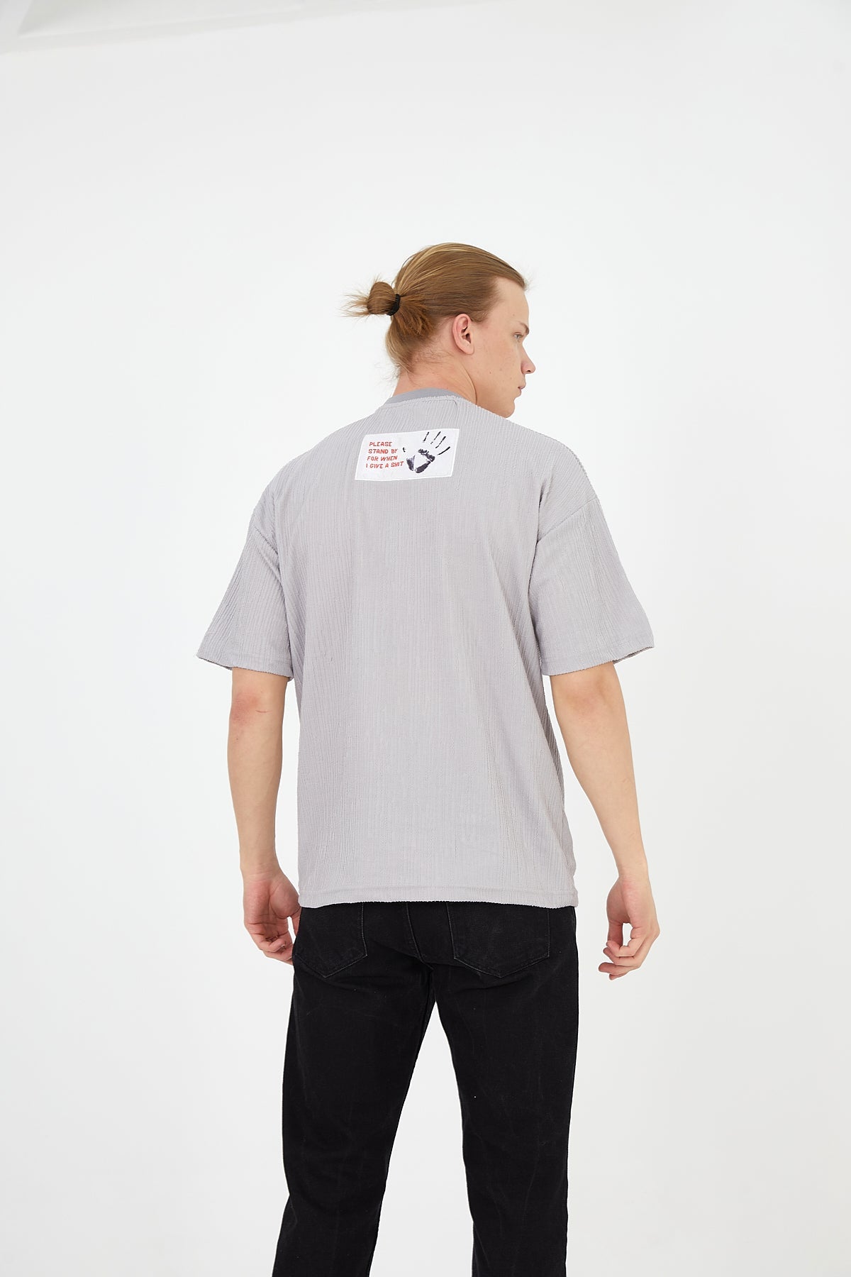 T - SHIRT - STOP STOPPING YOURSELF - GREY