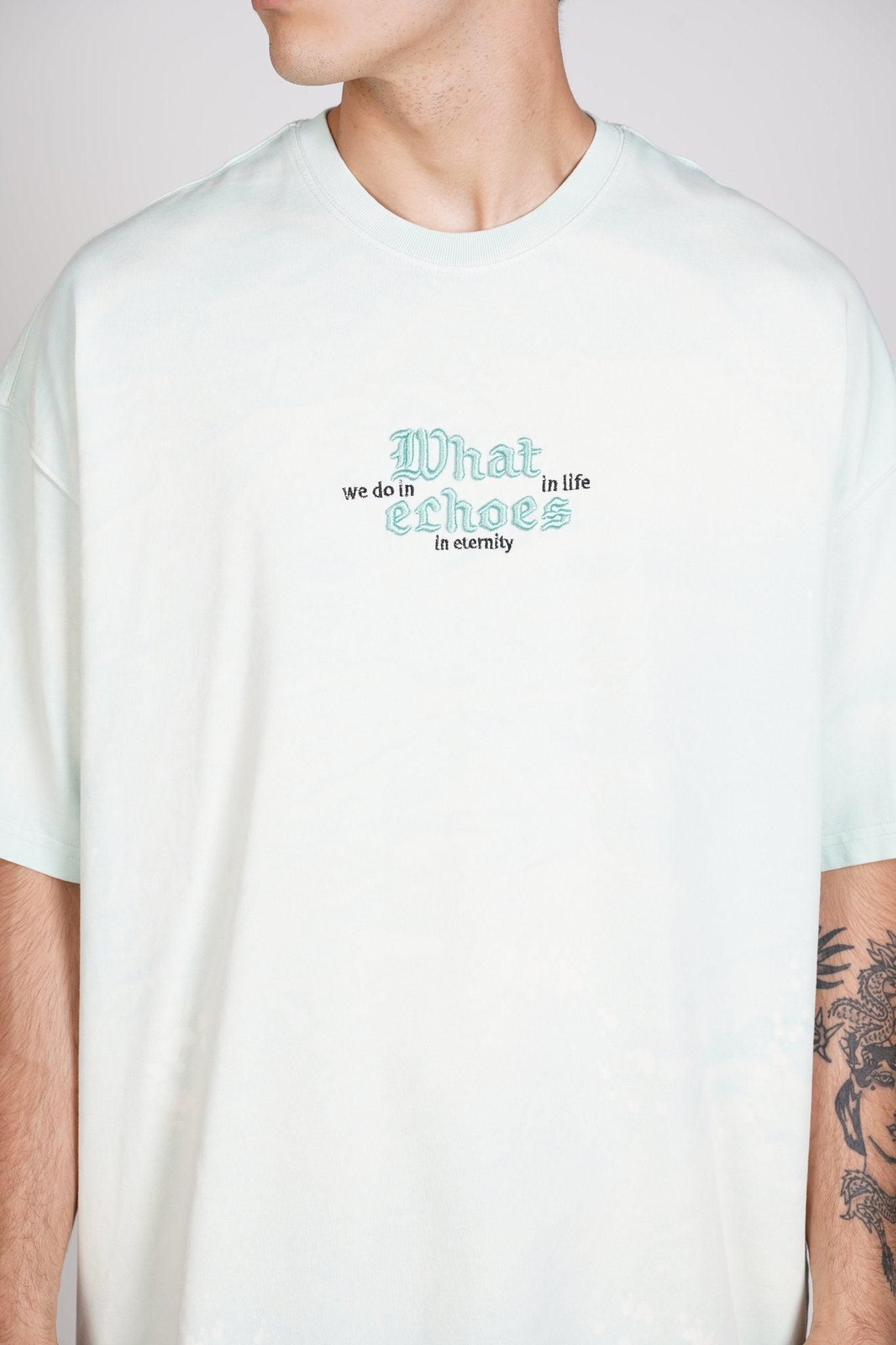 T - SHIRT - WHAT ECHOES - WATERGREEN