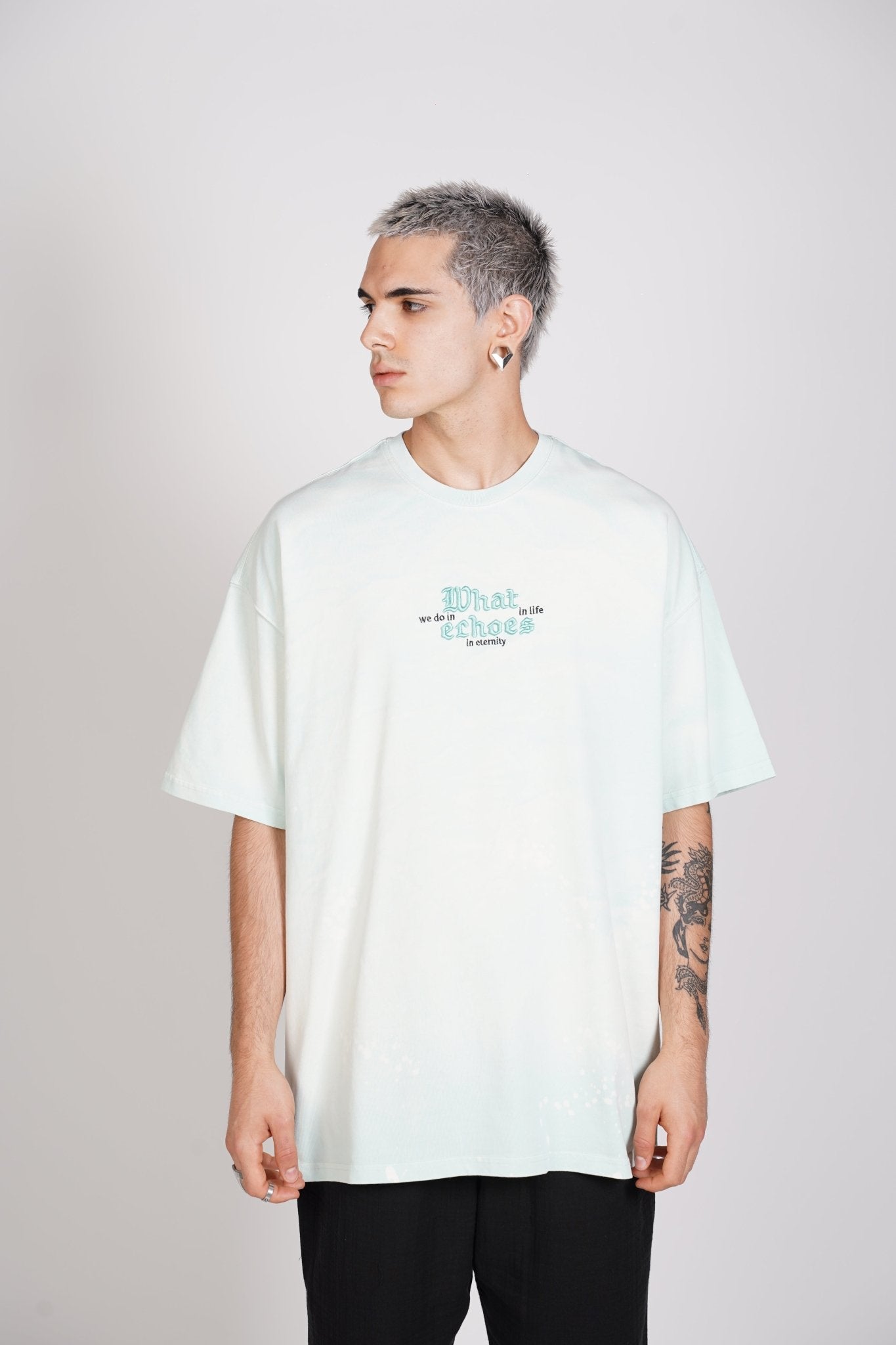 T - SHIRT - WHAT ECHOES - WATERGREEN