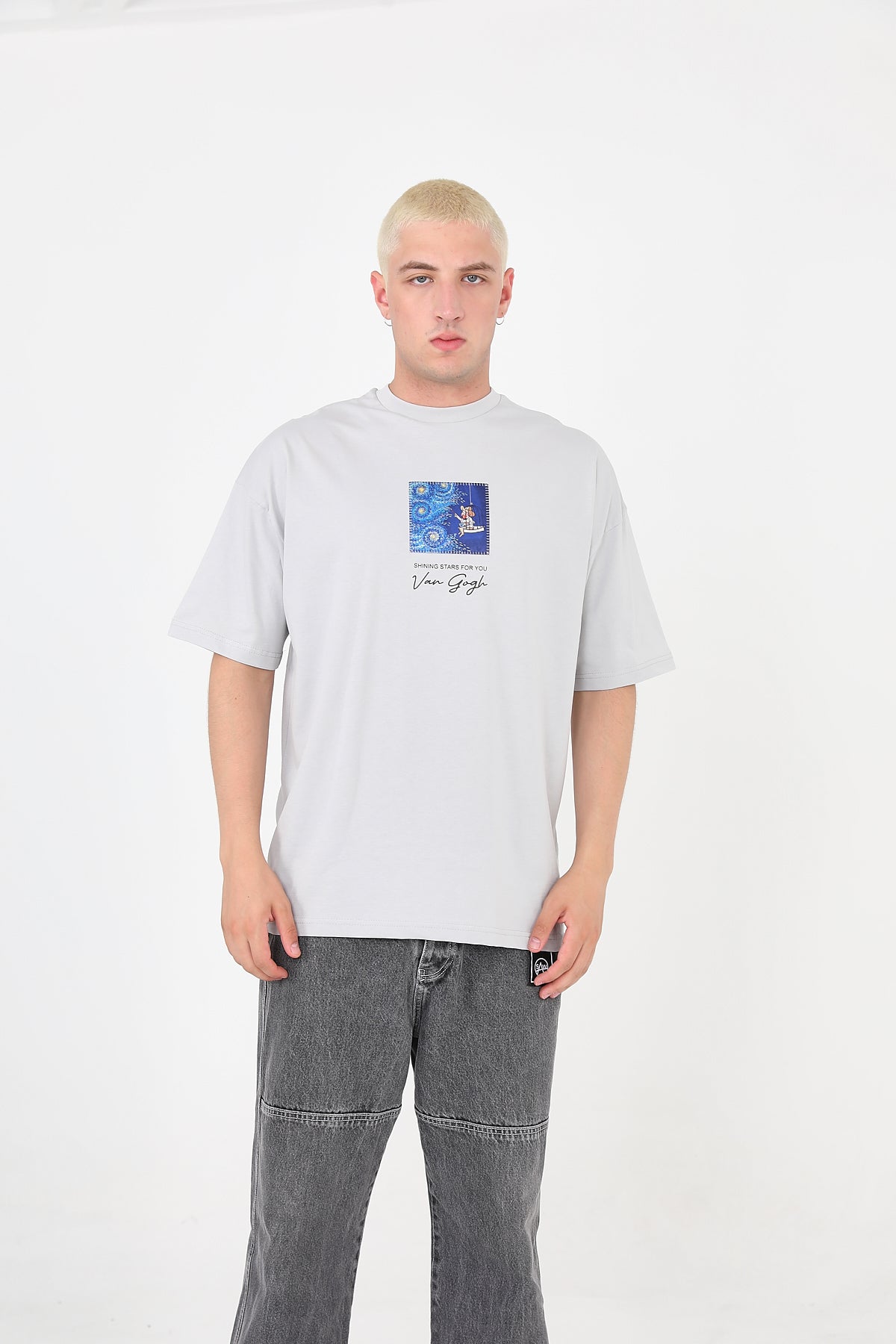 T-SHIRT - SHINING STARS FOR YOU - GREY - DYS-Amsterdam