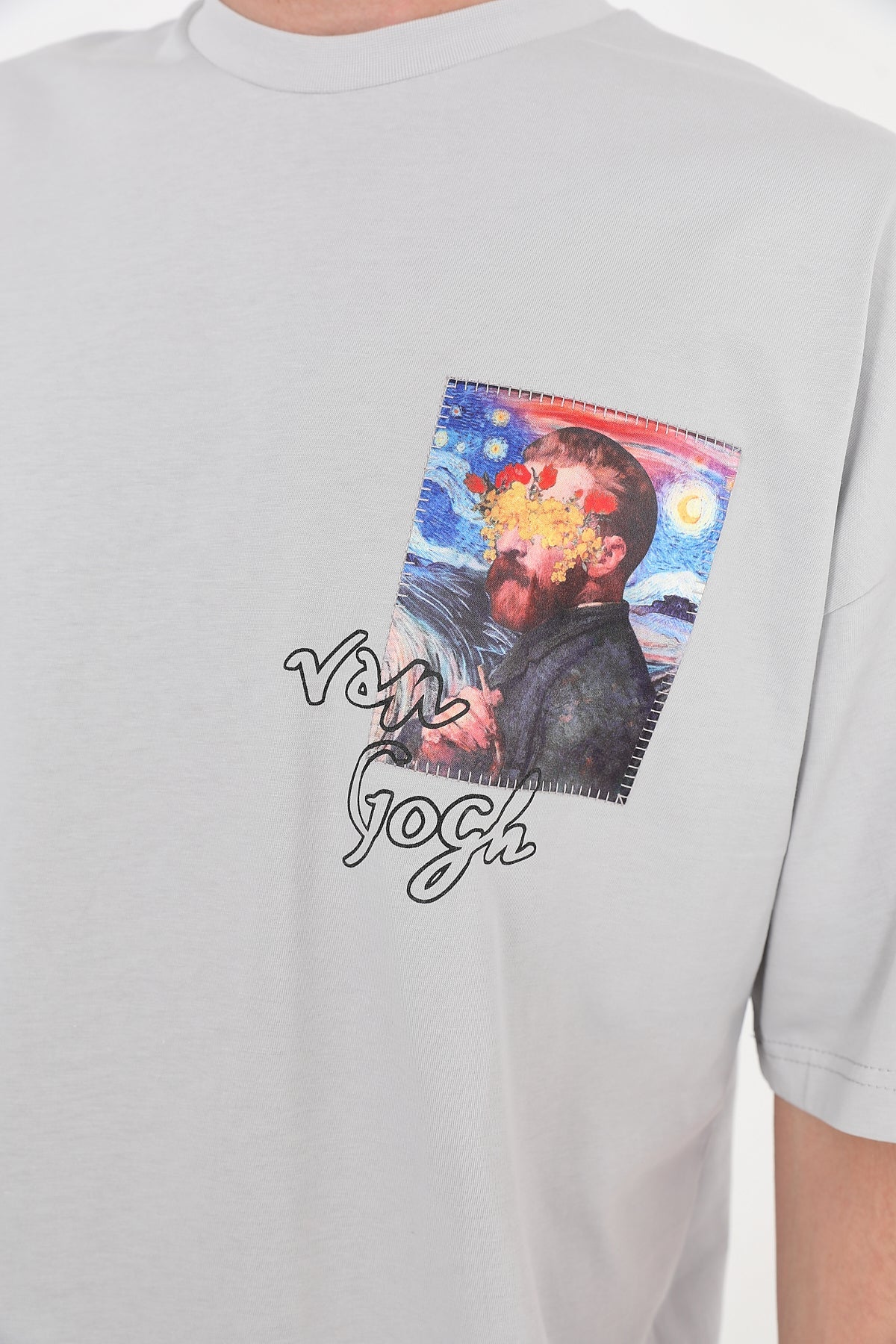 T-SHIRT - POTRAIT OF VAN GOGH - GREY - DYS-Amsterdam