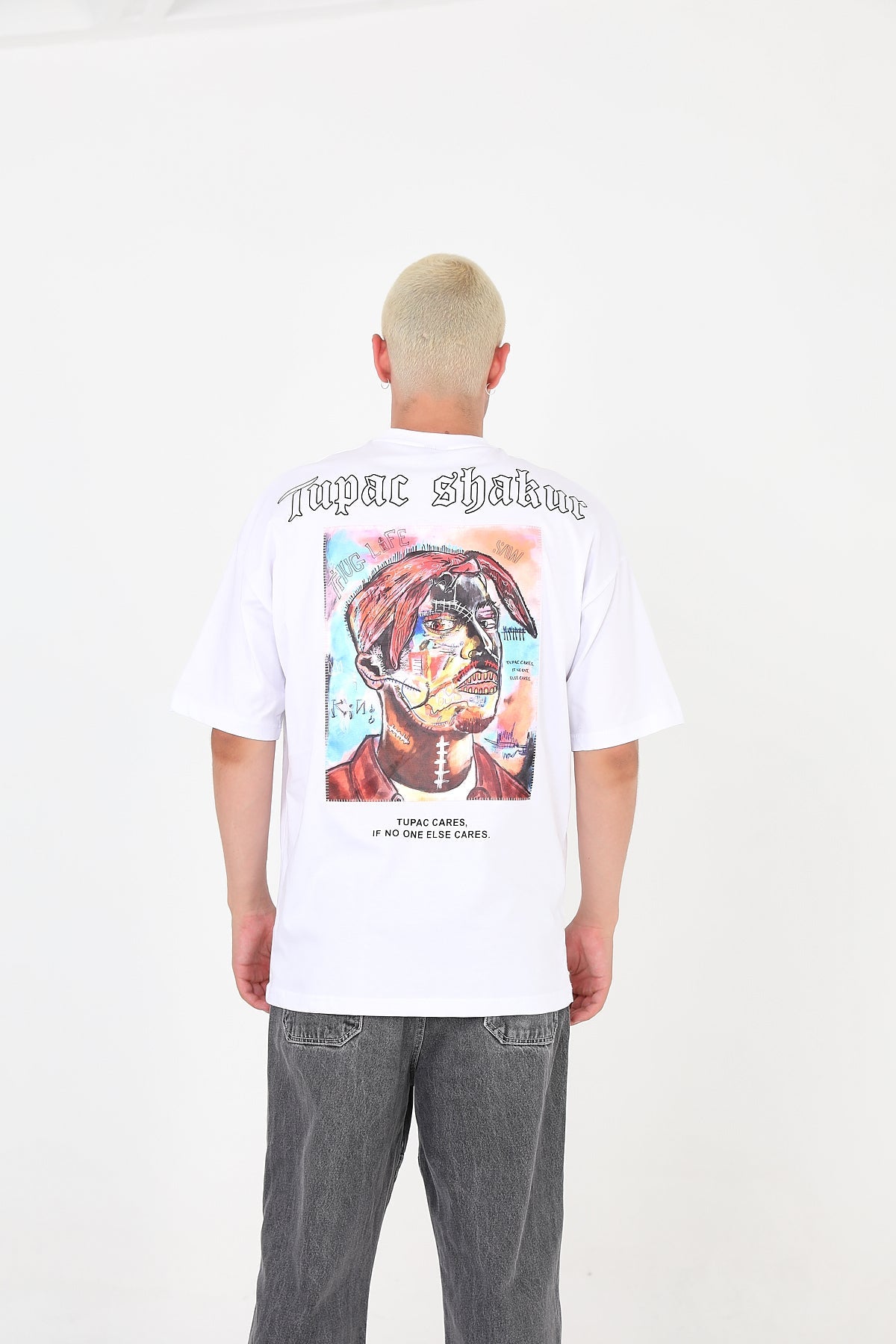 T-SHIRT - TUPAC ART - WHITE - DYS-Amsterdam