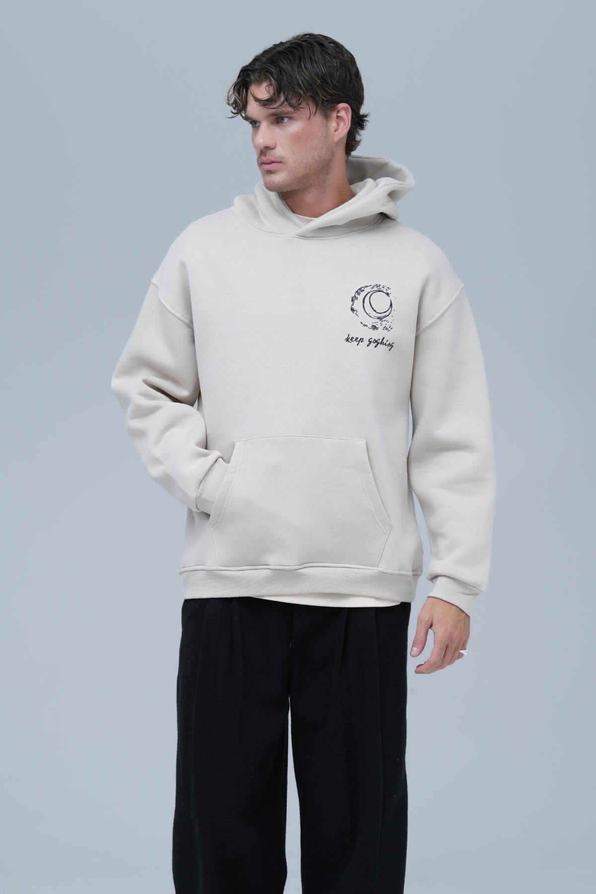 CROWS & SMOKE HOODIE - OFF-WHITE
