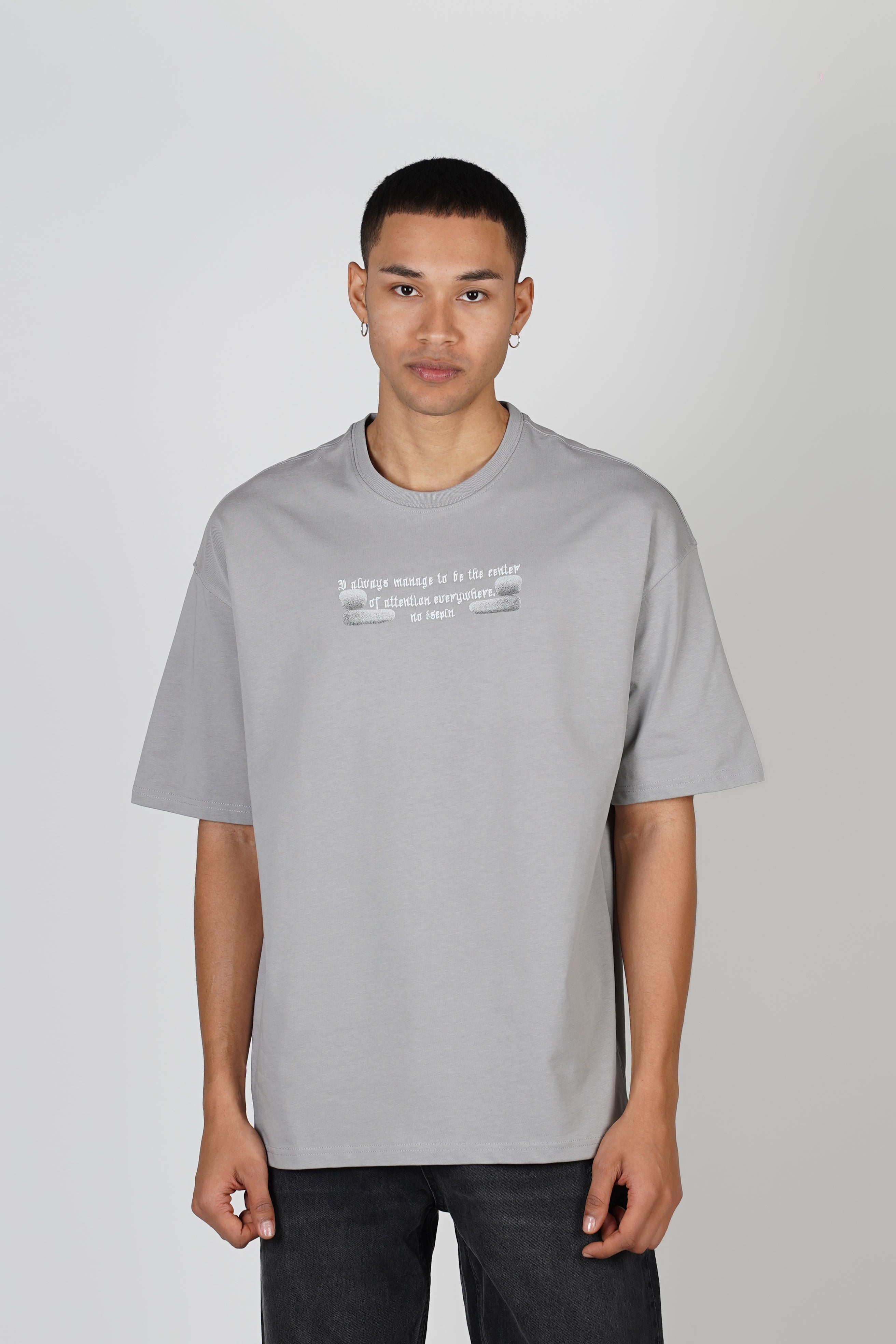 T-SHIRT - ATTENTION - GREY