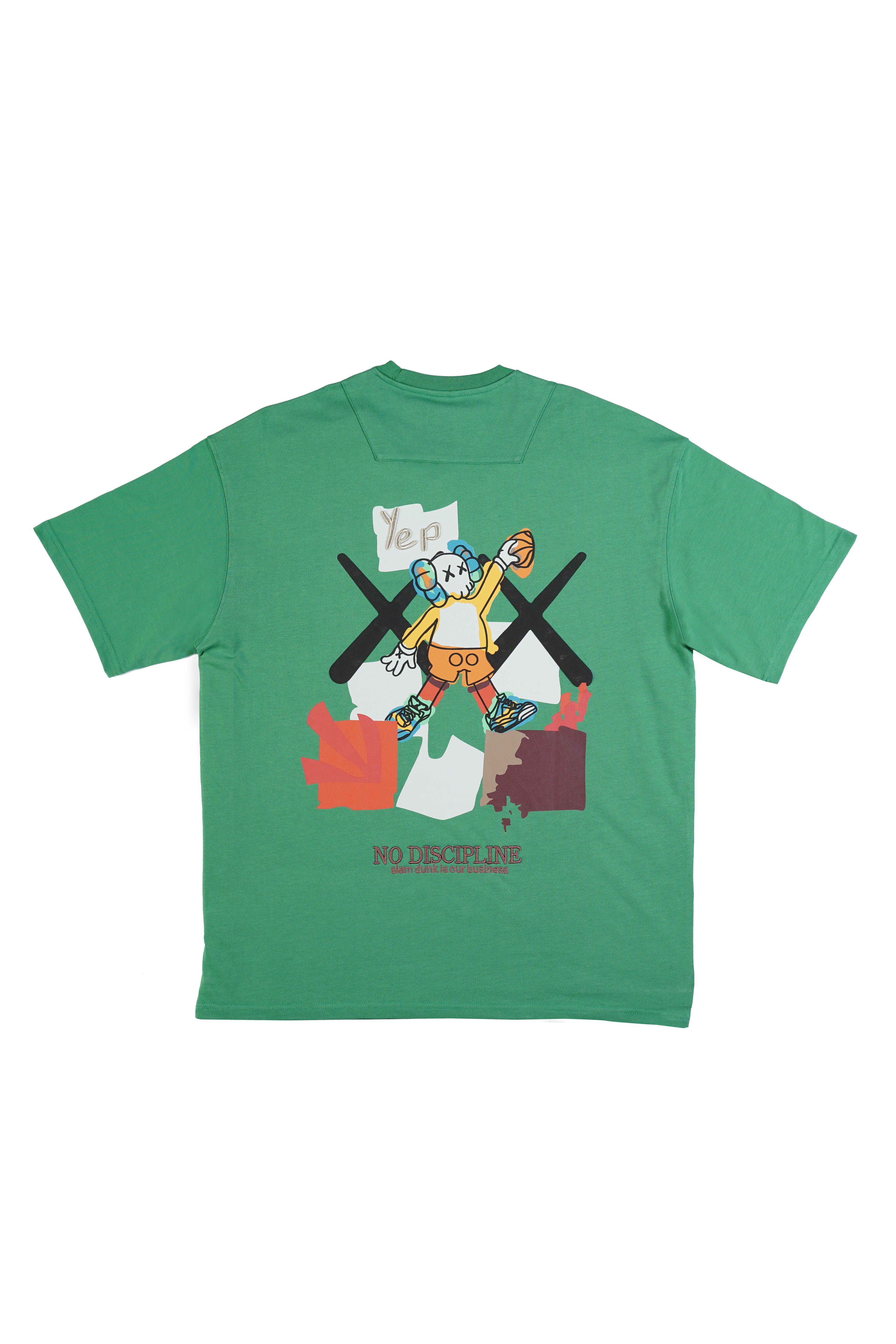 T-SHIRT - CLOWN BASKETBALL - GREEN