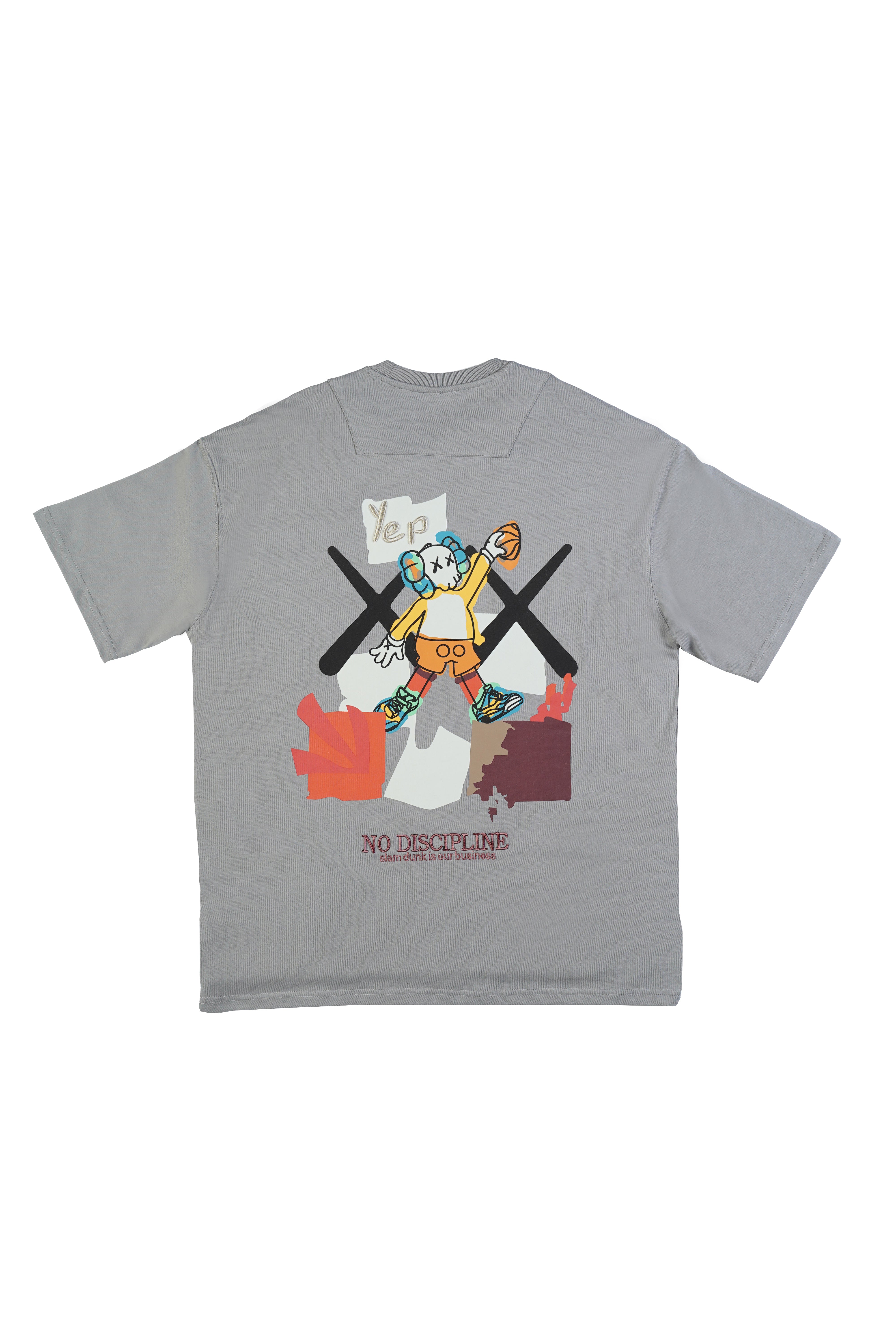 T-SHIRT - CLOWN BASKETBALL - GREY