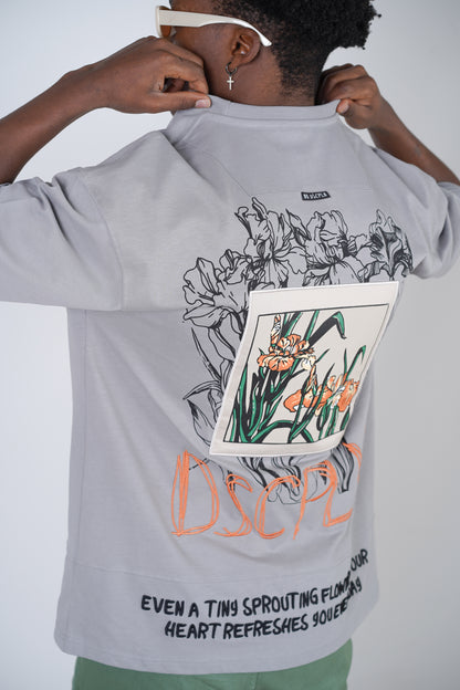 T-SHIRT - THE FLOWERS - GREY