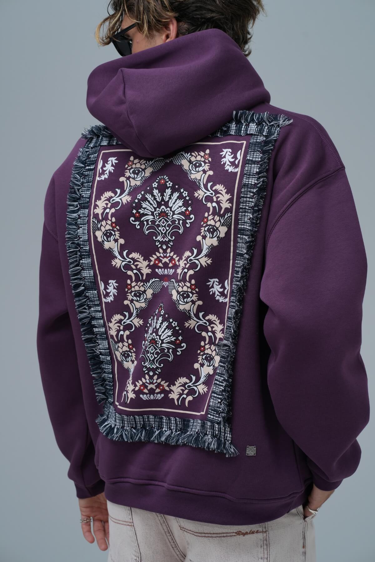FRAMED ELEGANCE HOODIE - PURPLE