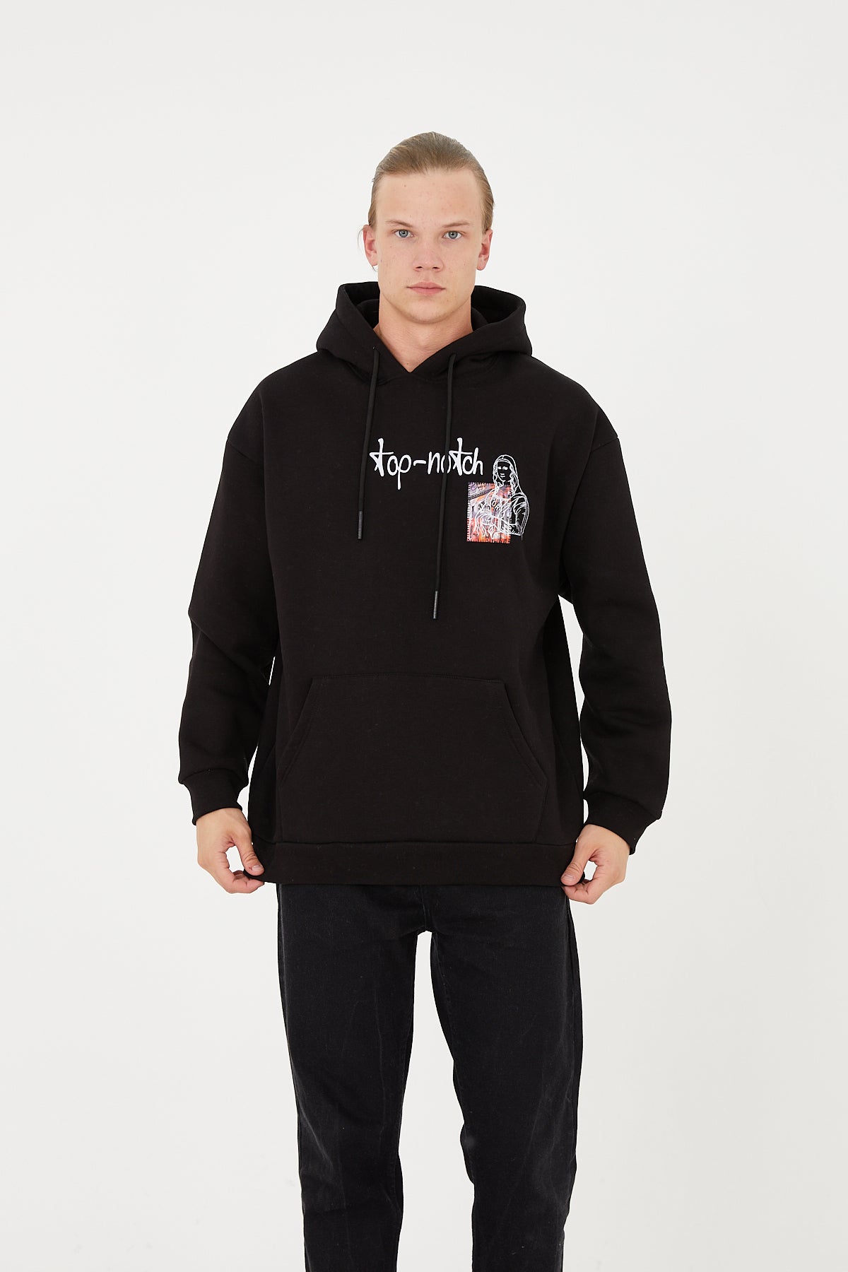 HOODIE - TOP MONA - ZWART