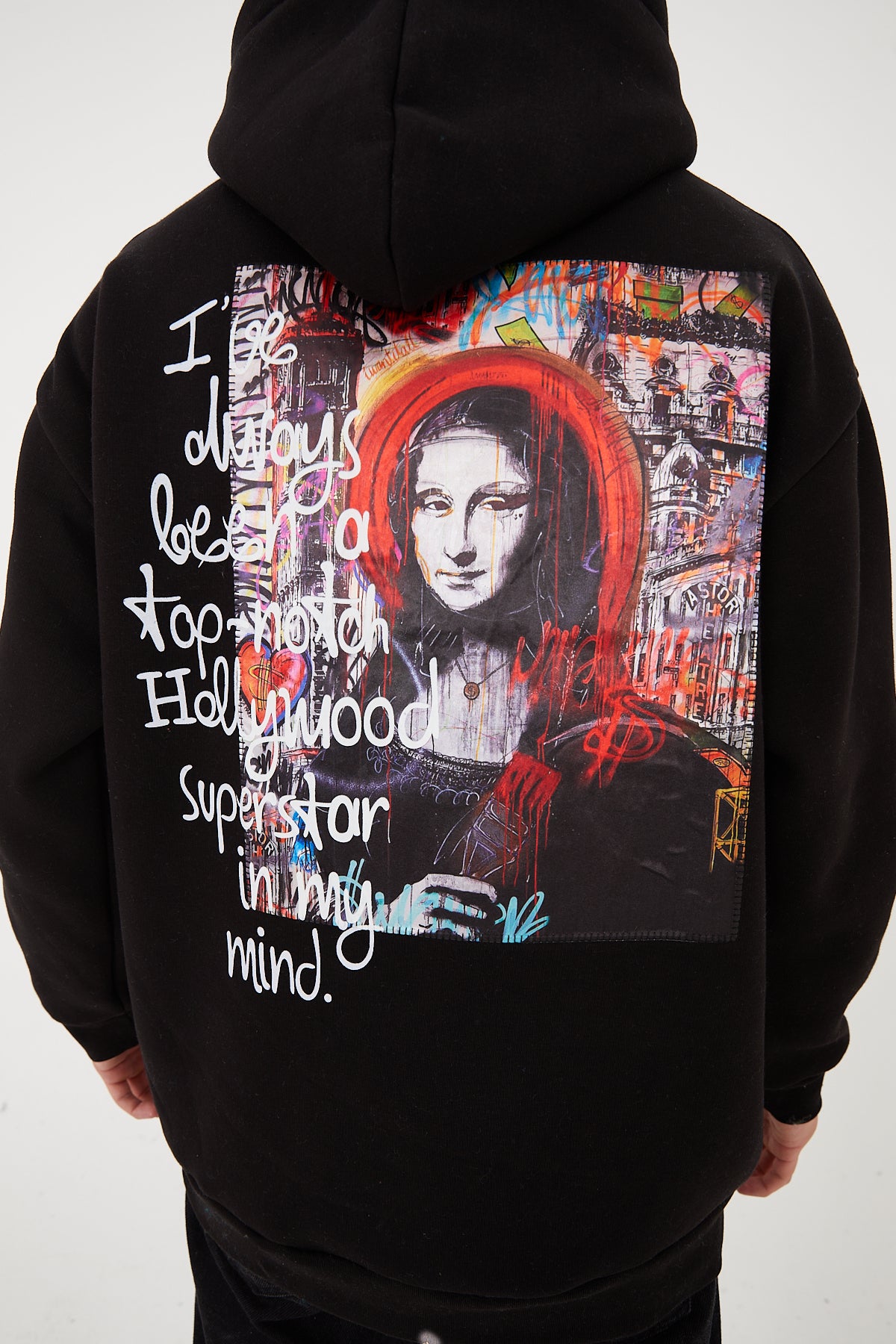 HOODIE - TOP NOTCH MONA - BLACK