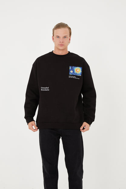 SWEATER - UNMARKED BOUNDERIES - BLACK