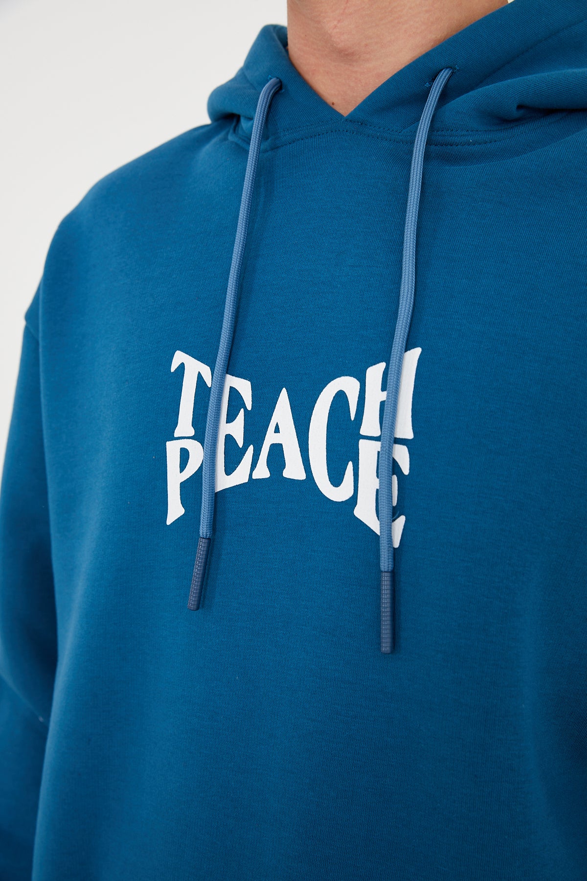 HOODIE - TEACH PEACE - PETROL