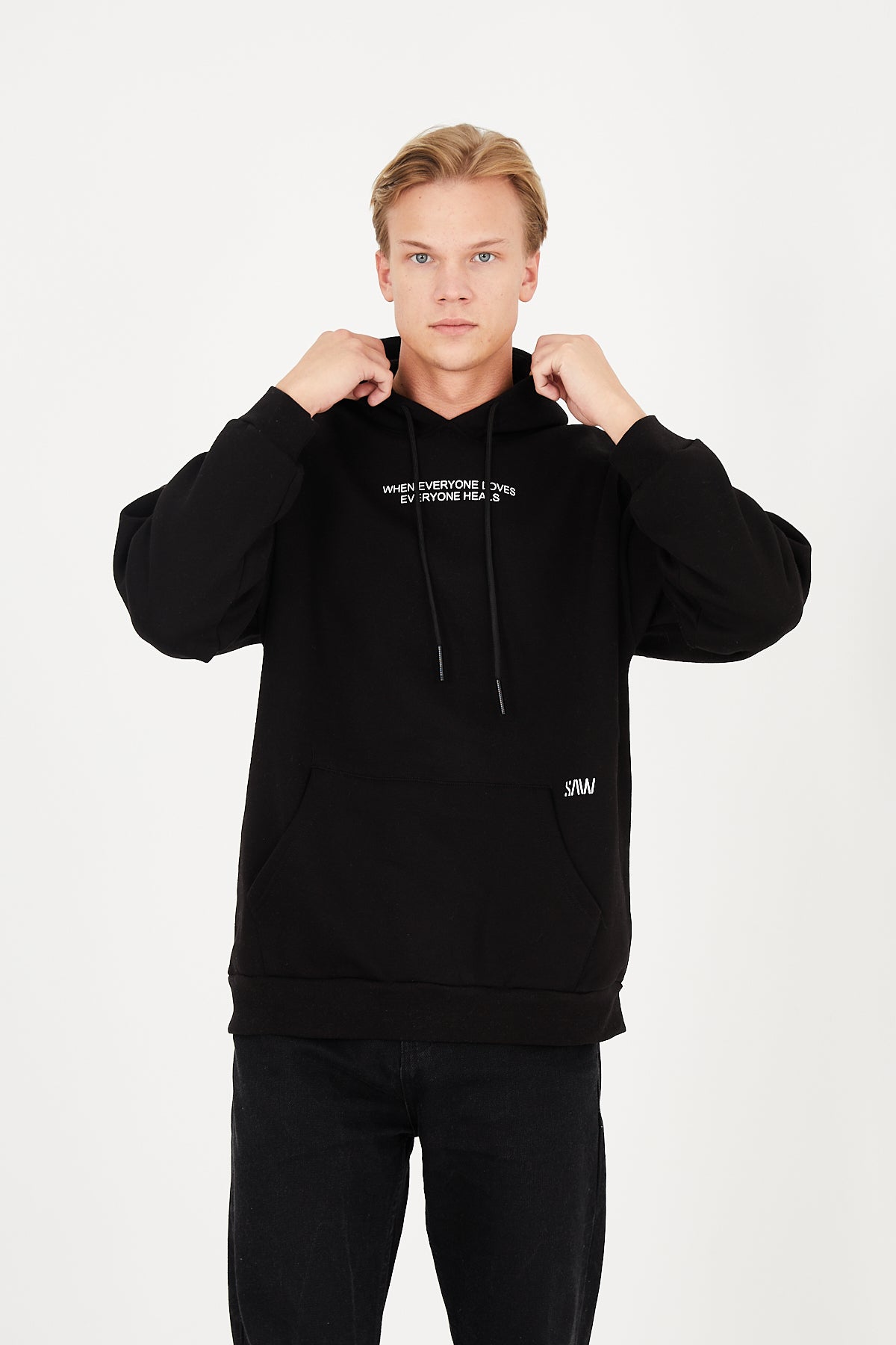 HOODIE - LOVE HEALS - BLACK