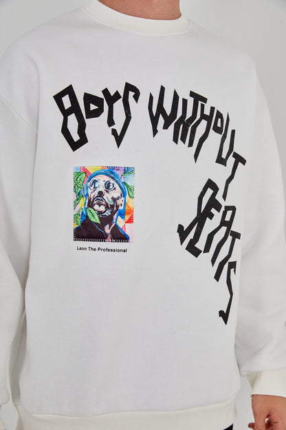 SWEATER - LEON THE PROFESSIONAL - WHITE - DYS-Amsterdam