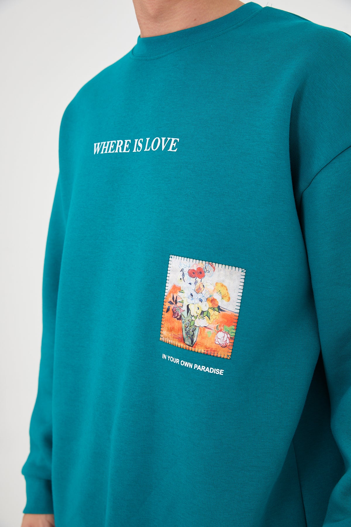 SWEATER - WHERE IS LOVE - GREEN