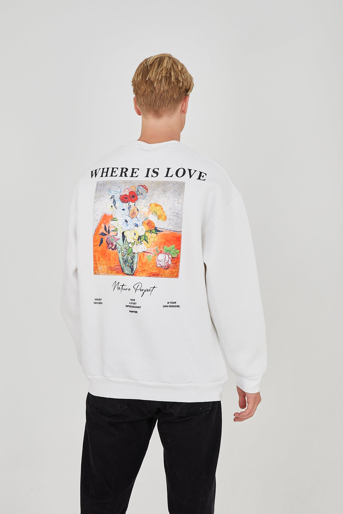 SWEATER - WHERE IS LOVE - WHITE