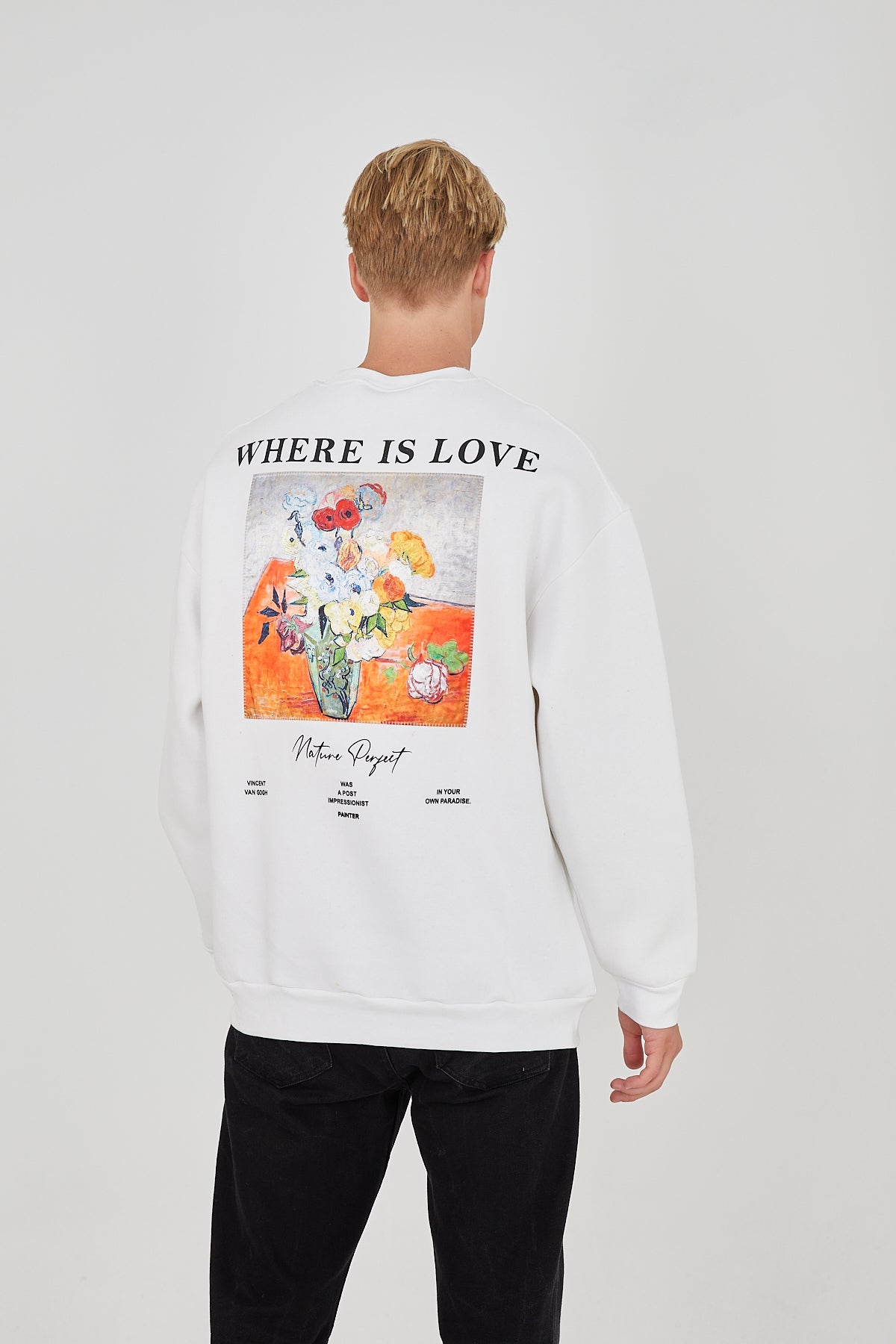 SWEATER - WHERE IS LOVE - WHITE