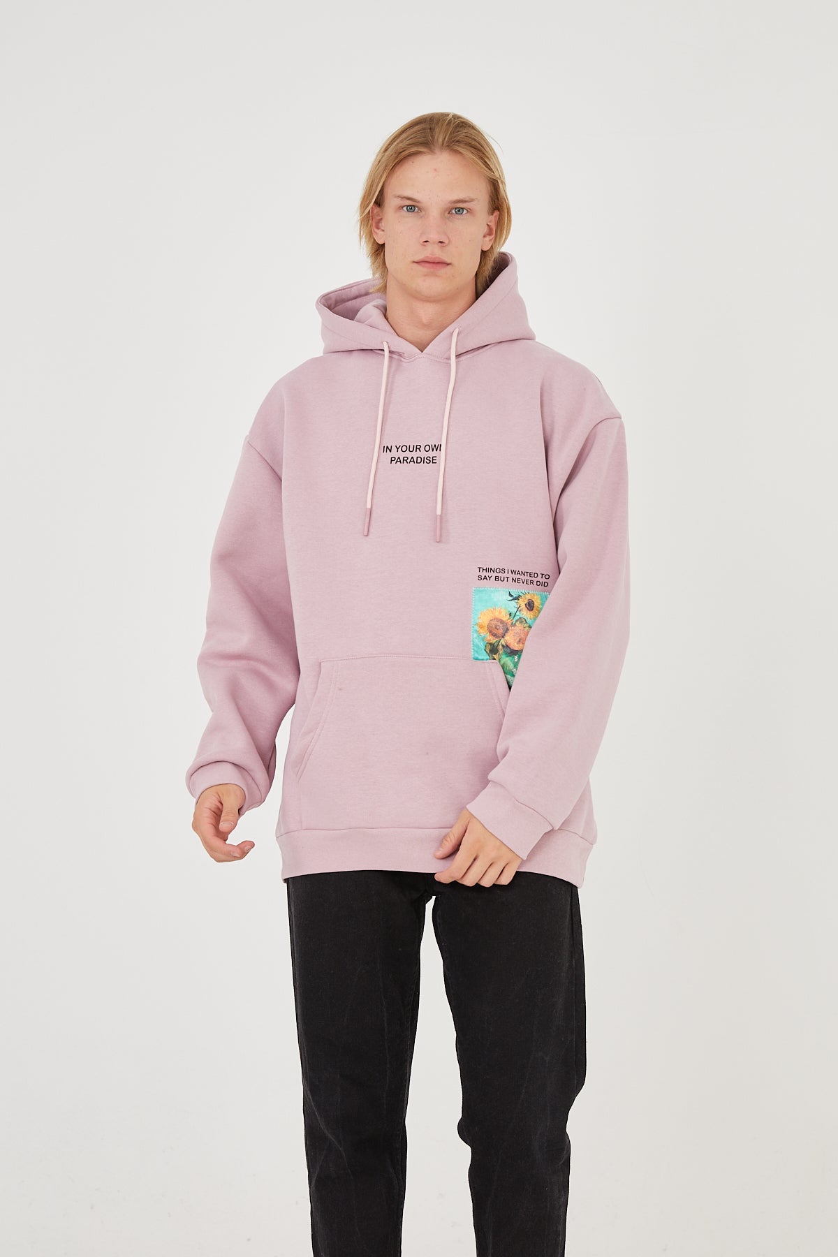 HOODIE - IN YOUR OWN PARADISE - PINK - DYS-Amsterdam