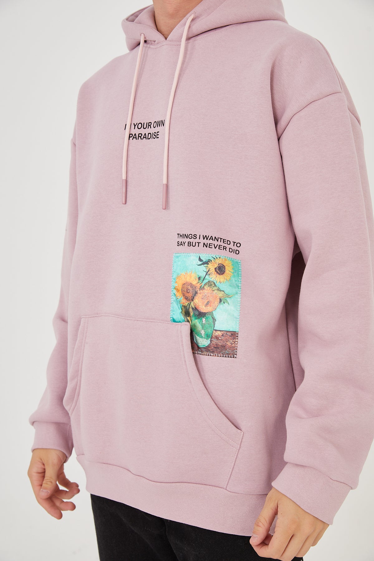 HOODIE - IN YOUR OWN PARADISE - PINK - DYS-Amsterdam