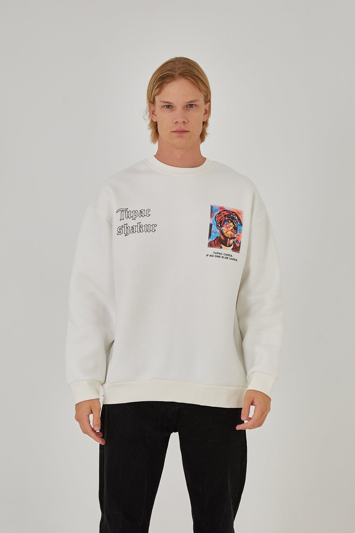 SWEATER - TUPAC - WHITE - DYS-Amsterdam