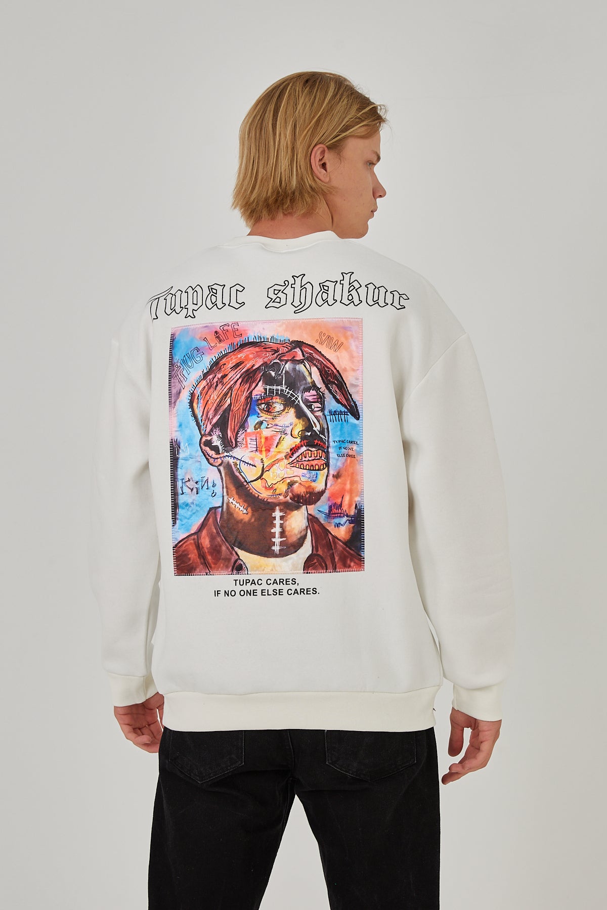 SWEATER - TUPAC - WHITE - DYS-Amsterdam