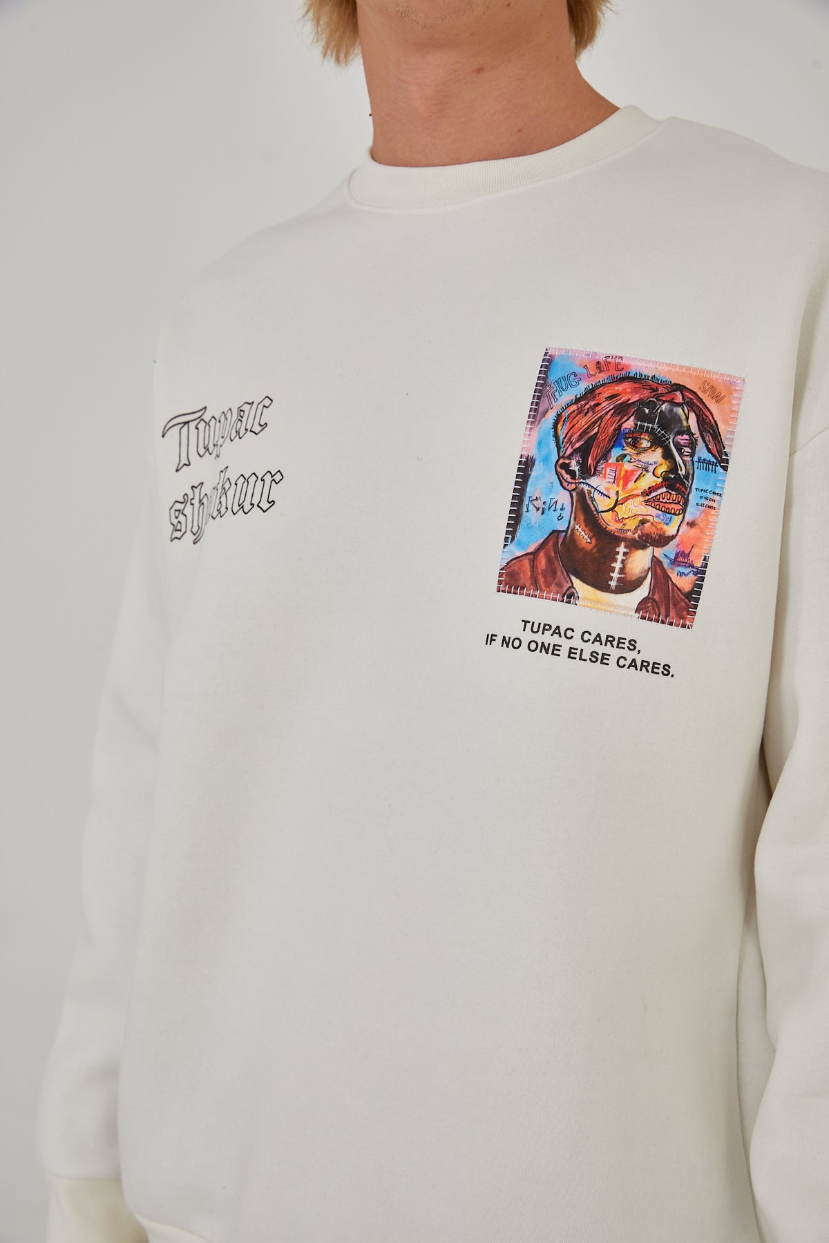 SWEATER - TUPAC - WHITE - DYS-Amsterdam