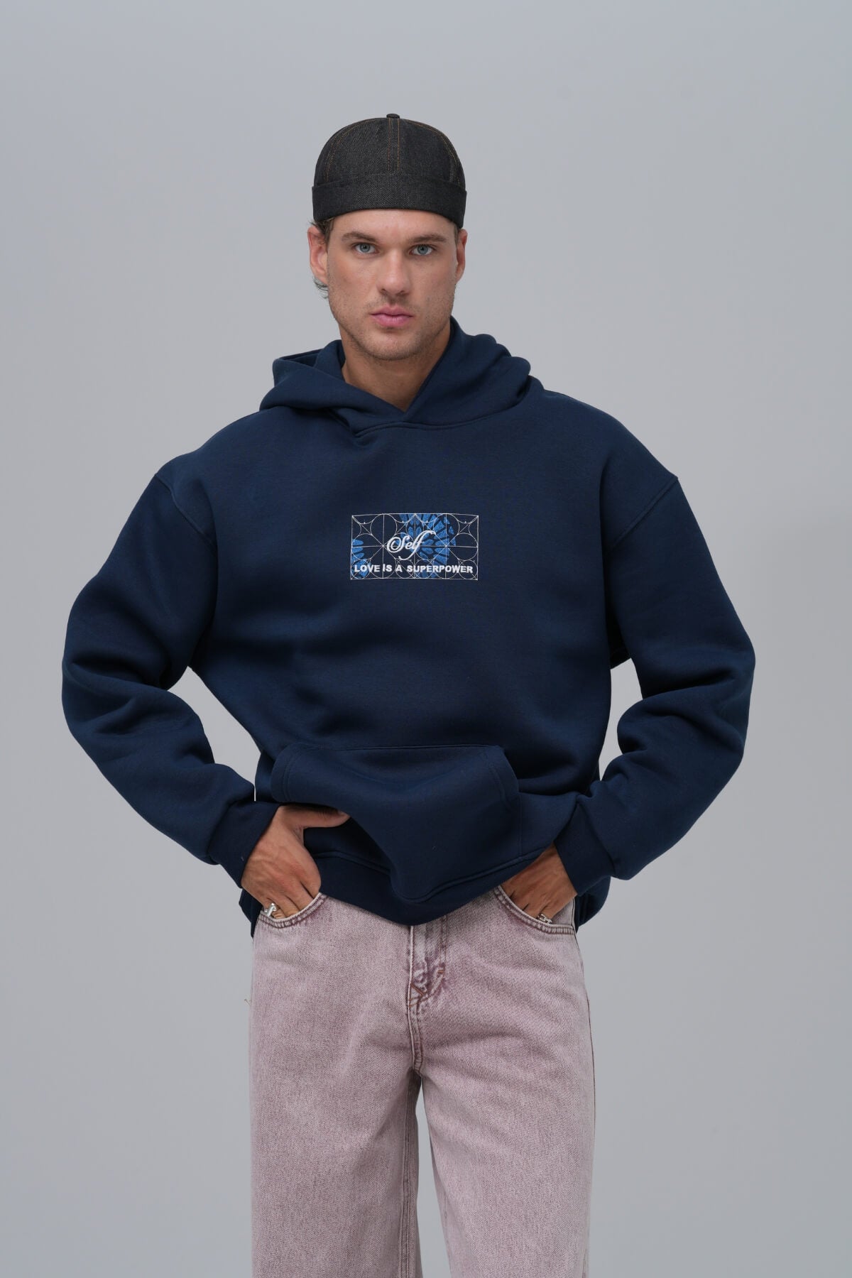 LOVE YOURSELF HOODIE - BLUE