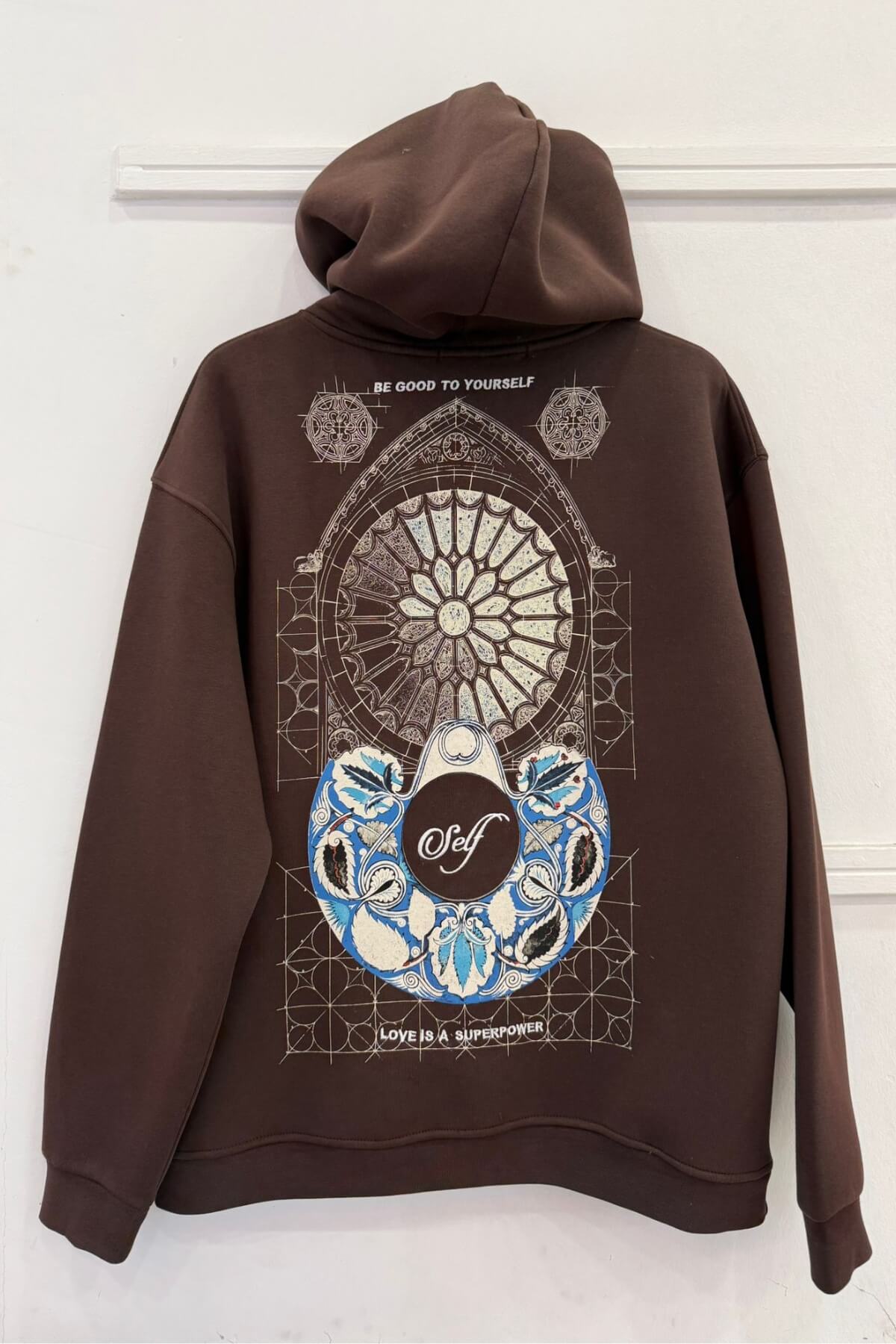 LOVE YOURSELF HOODIE - BROWN